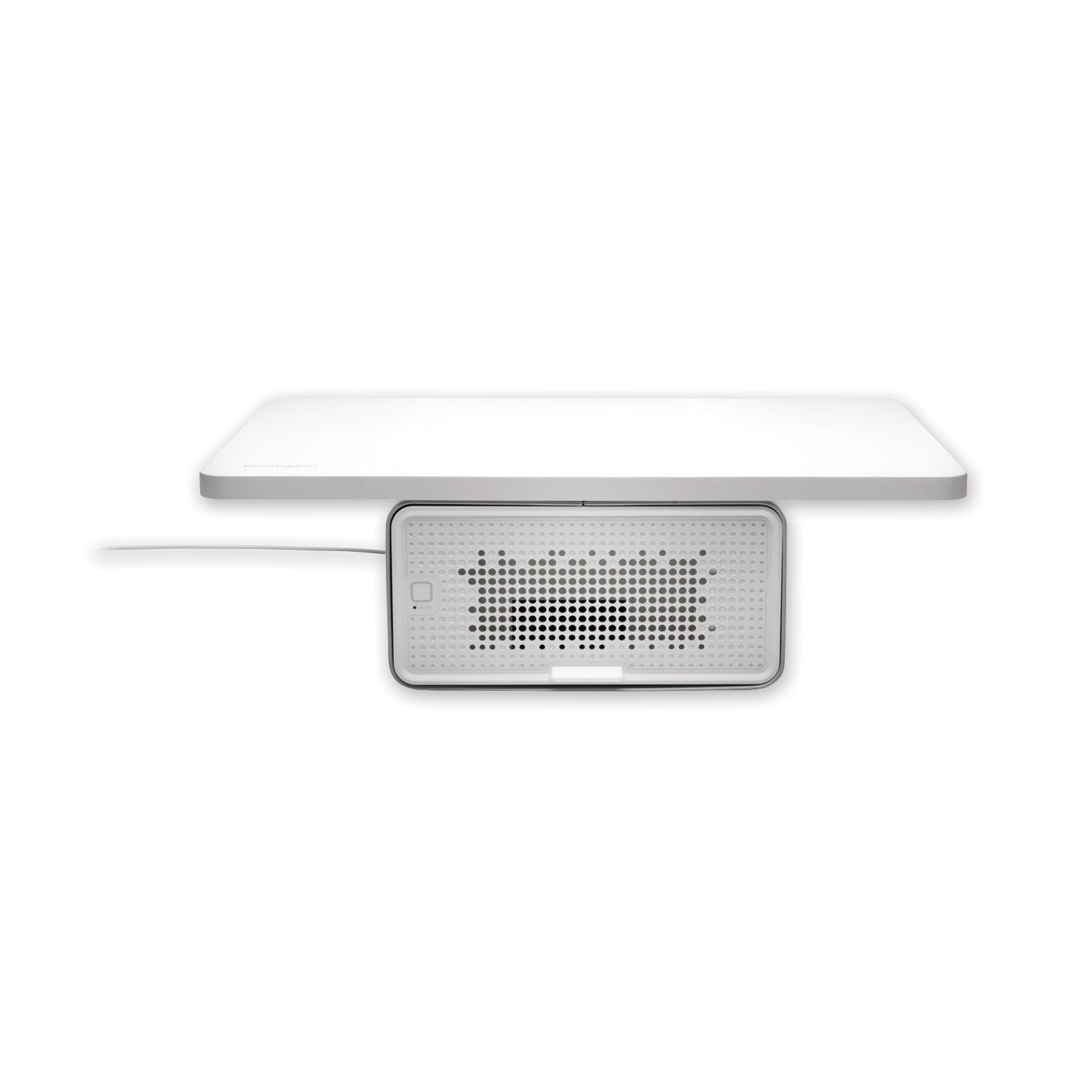 Kensington® Freshview Wellness Monitor Stand With Air Purifier, For 27" Monitors, 22.5" X 11.5" X 5.4", White, Supports 200 Lbs