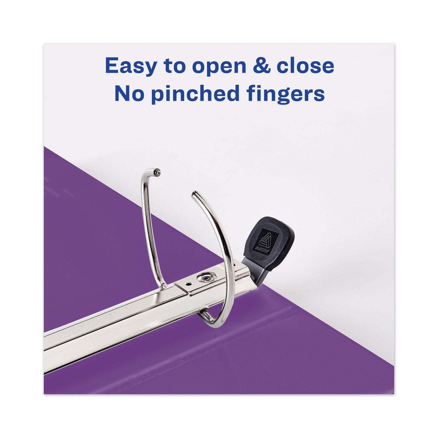 Avery® Heavy-Duty View Binder With Durahinge And One Touch Ezd Rings, 3 Rings, 1" Capacity, 11 X 8.5, Purple