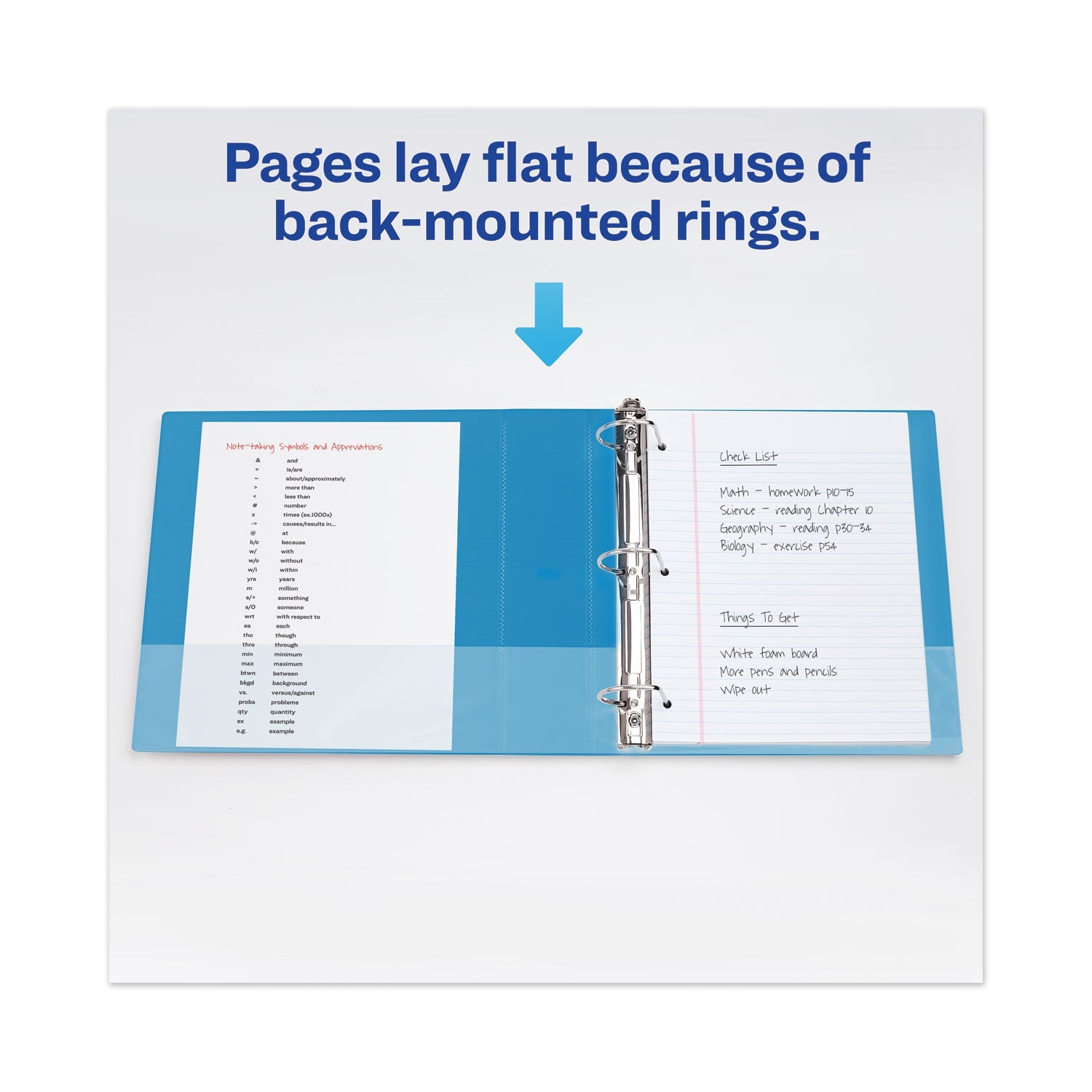 Avery® Heavy-Duty View Binder With Durahinge And One Touch Ezd Rings, 3 Rings, 2" Capacity, 11 X 8.5, Pacific Blue