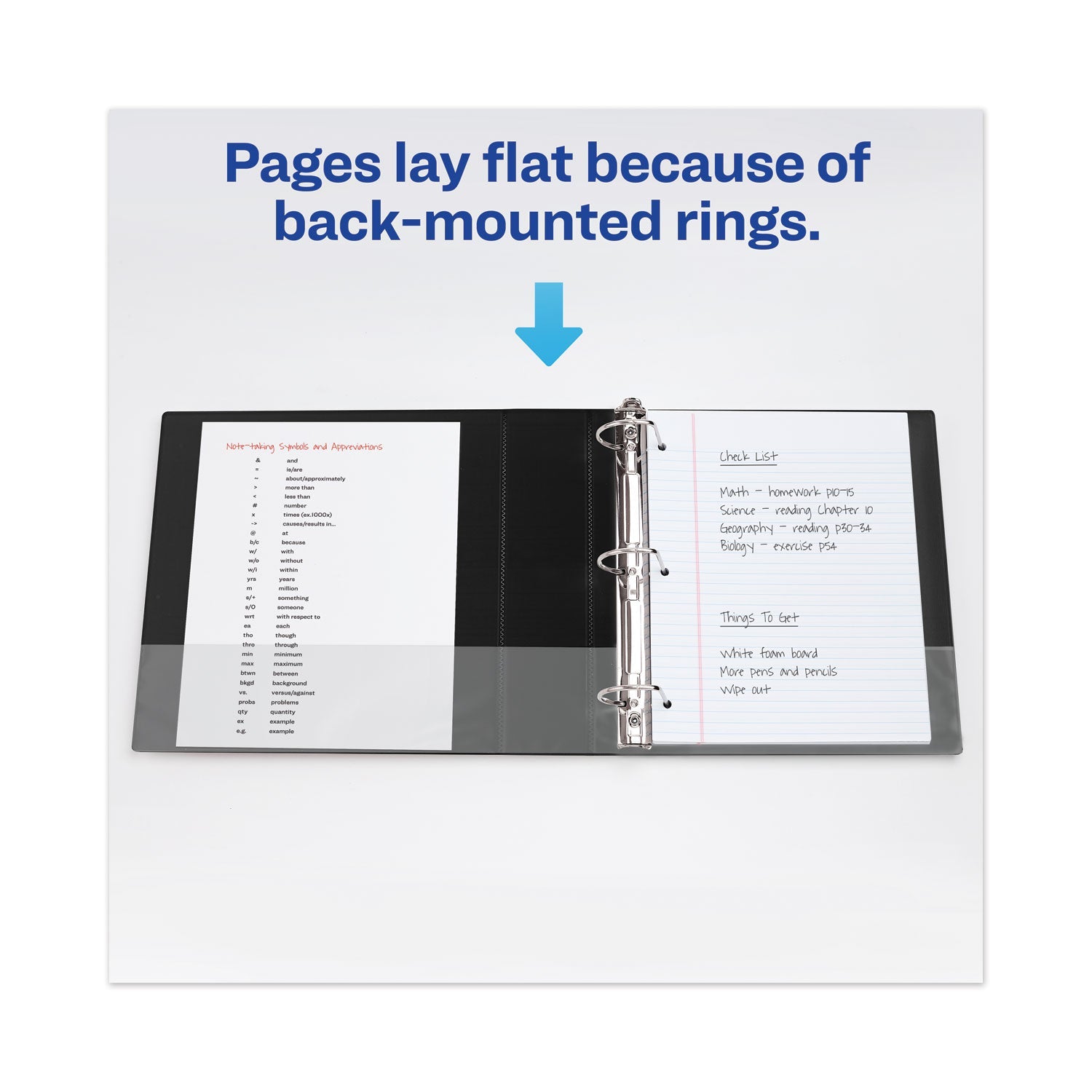 Avery® Heavy-Duty View Binder With Durahinge And One Touch Ezd Rings, 3 Rings, 2" Capacity, 11 X 8.5, Black