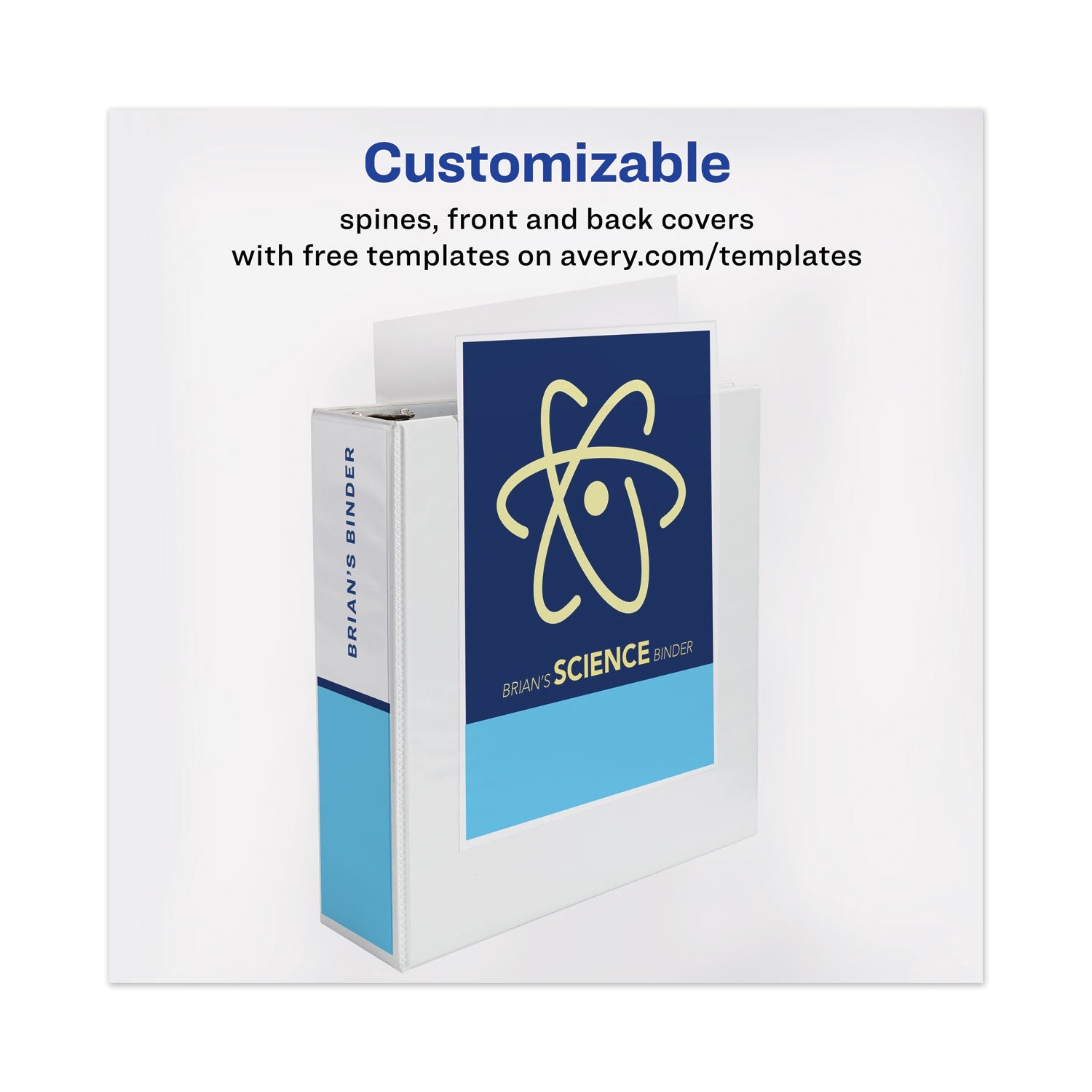 Avery® Heavy-Duty View Binder With Durahinge And Locking One Touch Ezd Rings, 3 Rings, 3" Capacity, 11 X 8.5, White