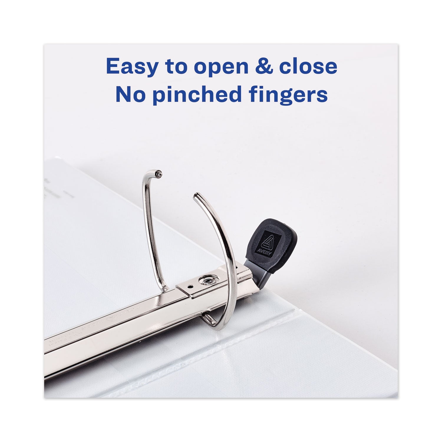 Avery® Heavy-Duty View Binder With Durahinge And Locking One Touch Ezd Rings, 3 Rings, 3" Capacity, 11 X 8.5, Navy Blue