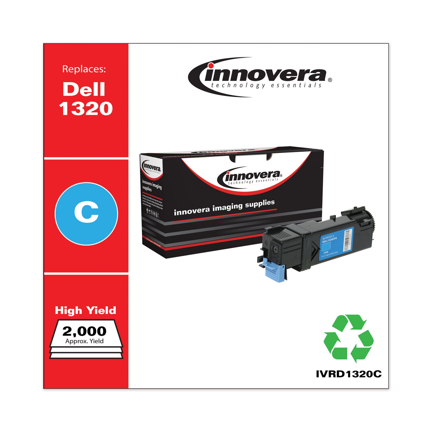 Innovera® Remanufactured Cyan High-Yield Toner, Replacement for 310-9060, 2,000 Page-Yield