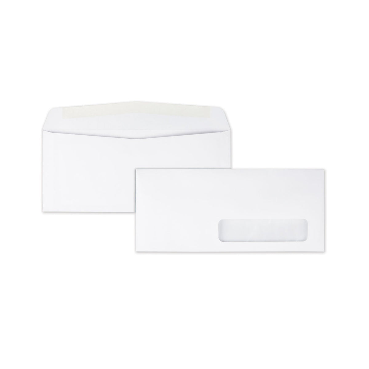 Quality Park™ Address-Window Envelope, #10, Commercial Flap, Gummed Closure, 4.13 x 9.5, White, 500/Box
