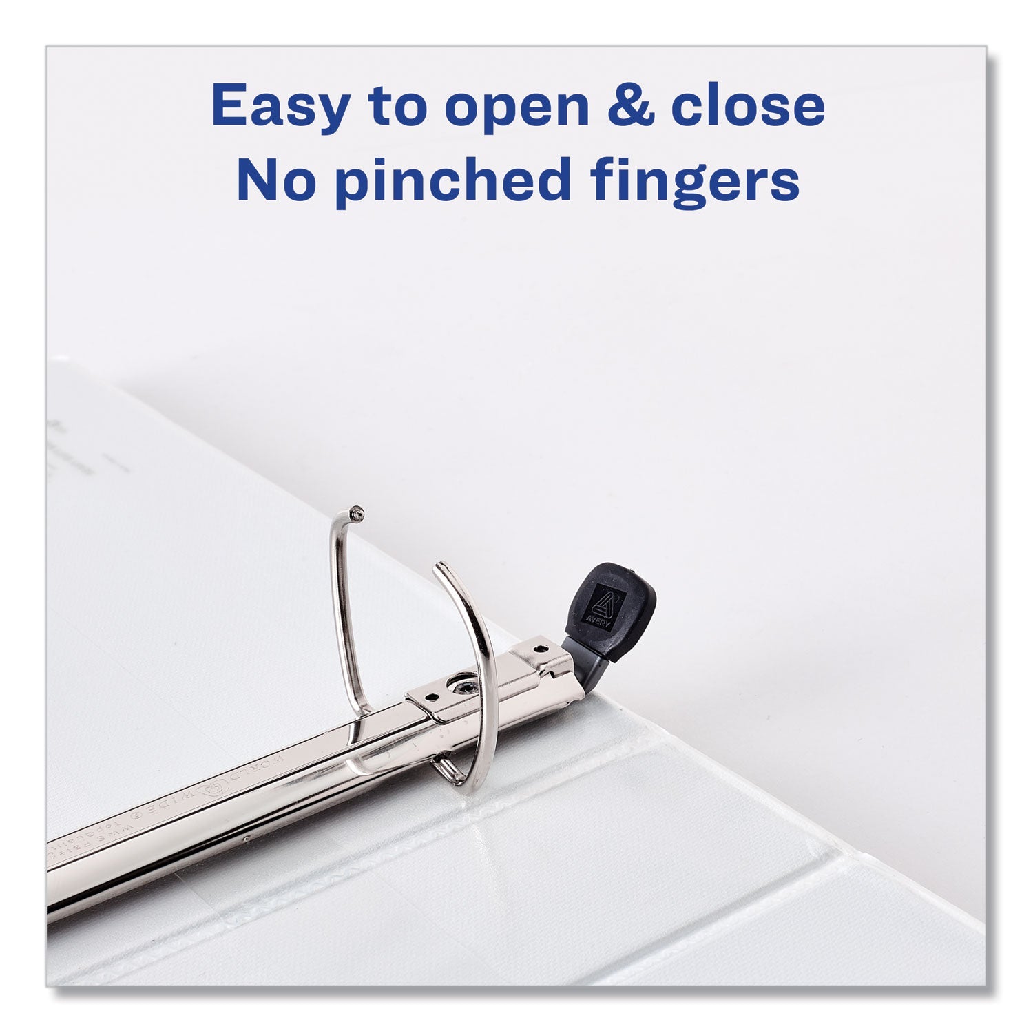 Avery® Framed View Heavy-Duty Binders, 3 Rings, 1.5" Capacity, 11 X 8.5, Navy Blue