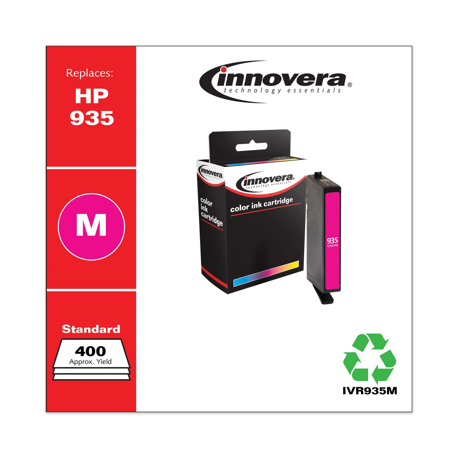 Innovera® Remanufactured Magenta Ink, Replacement for 935 (C2P21AN), 400 Page-Yield - Bloom Skins