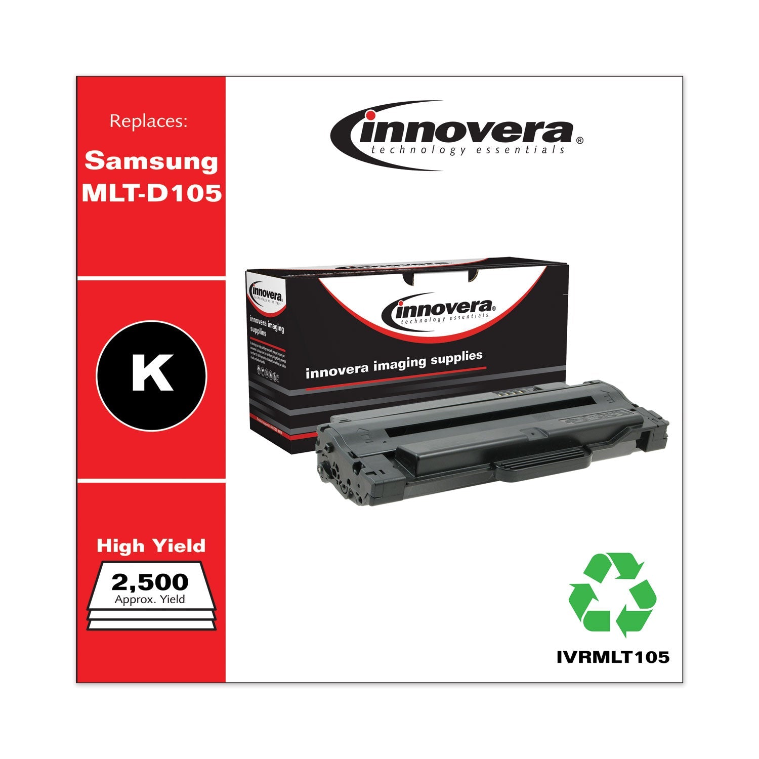 Innovera® Remanufactured Black High-Yield Toner, Replacement for MLT-D105L, 2,500 Page-Yield - Bloom Skins