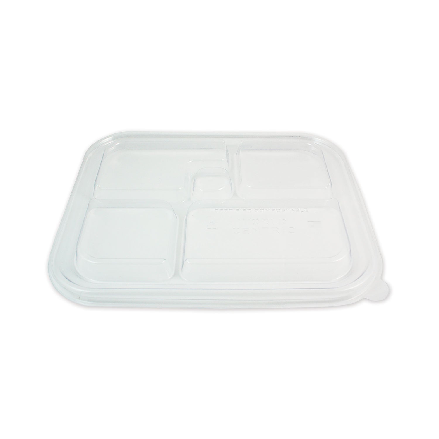 PLA Lids for Fiber Bento Box Containers | 300-Ct