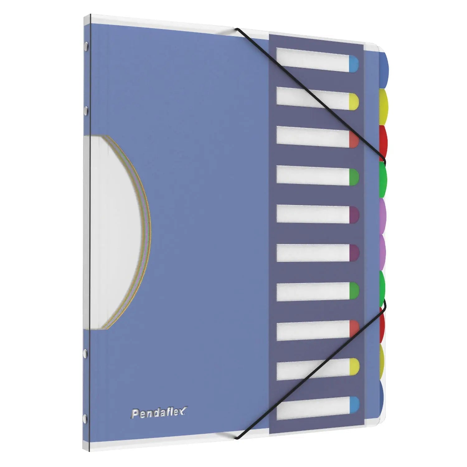 Pendaflex® PileSmart Project Sorters, 0.75" Expansion, 10 Sections, Elastic Cord Closure, 1/10-Cut Tabs, Letter Size, Blue
