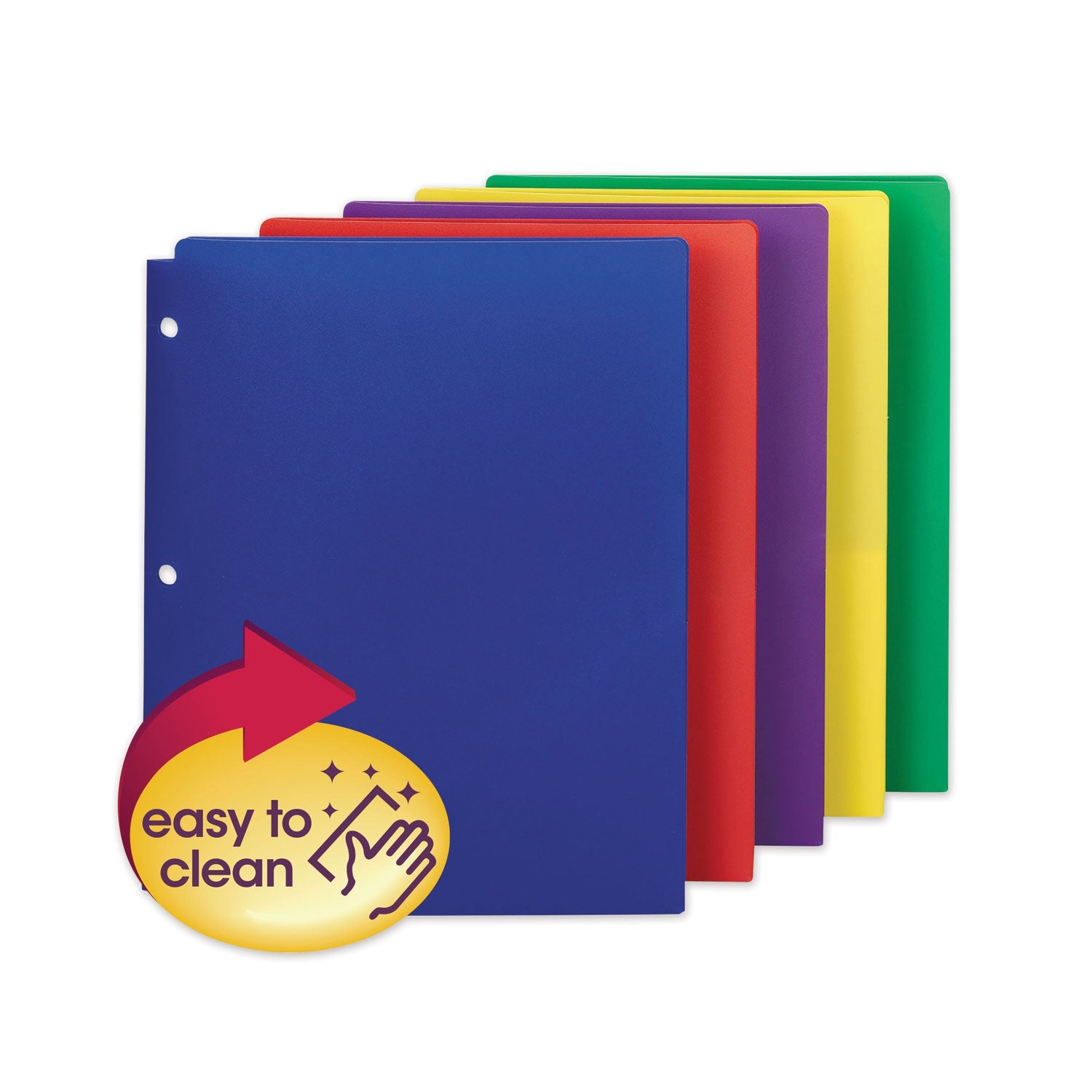 Poly Snap-In Two-Pocket Folder | Assorted, 10/Pack