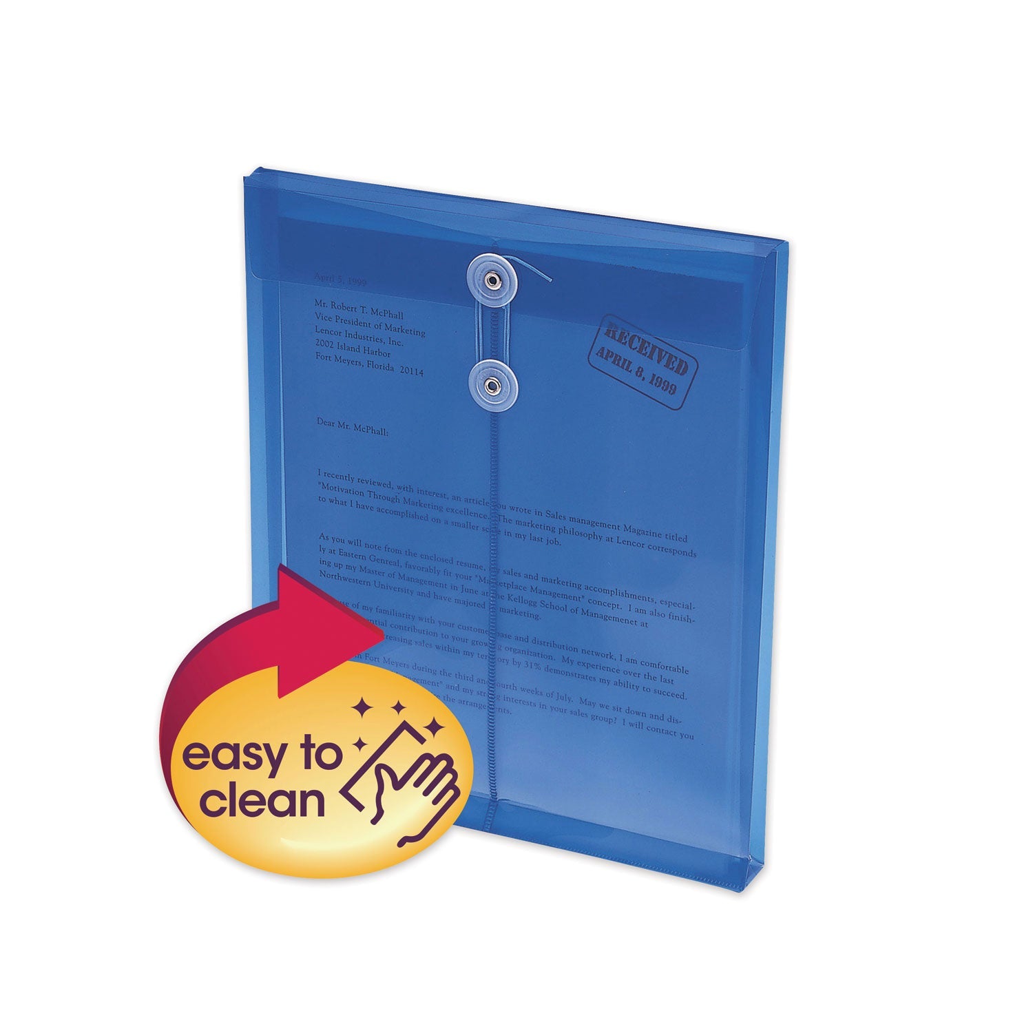 Poly Interoffice Envelopes | Vertical, Blue, 5/Pack
