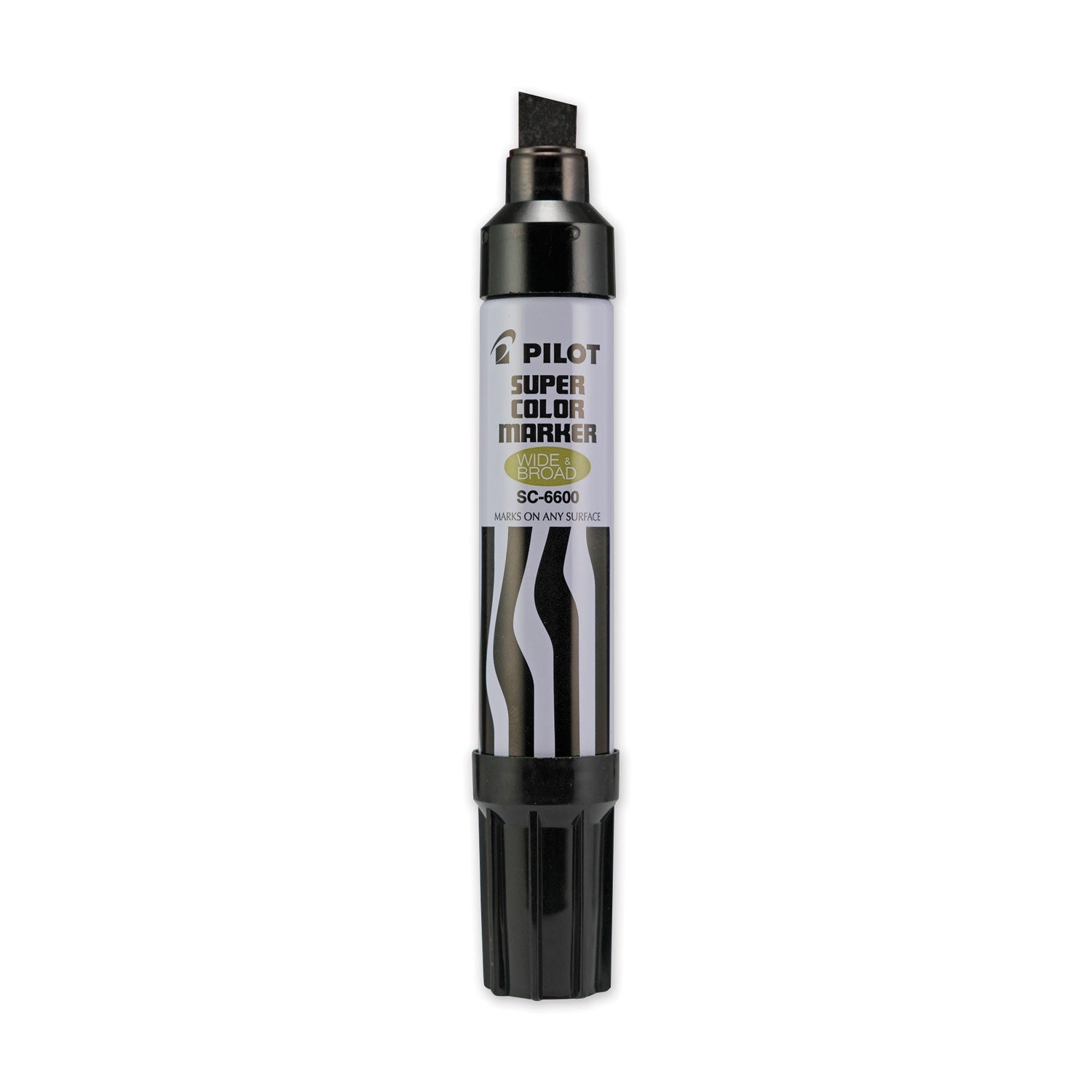 Pilot® Super Color Refillable Permanent Marker, Extra-Broad Chisel Tip, Black