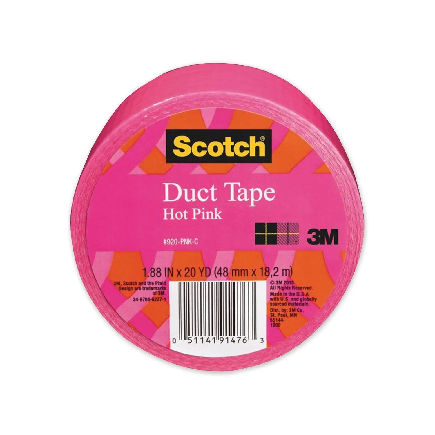 Scotch® Duct Tape, 1.88" X 20 Yds, Hot Pink
