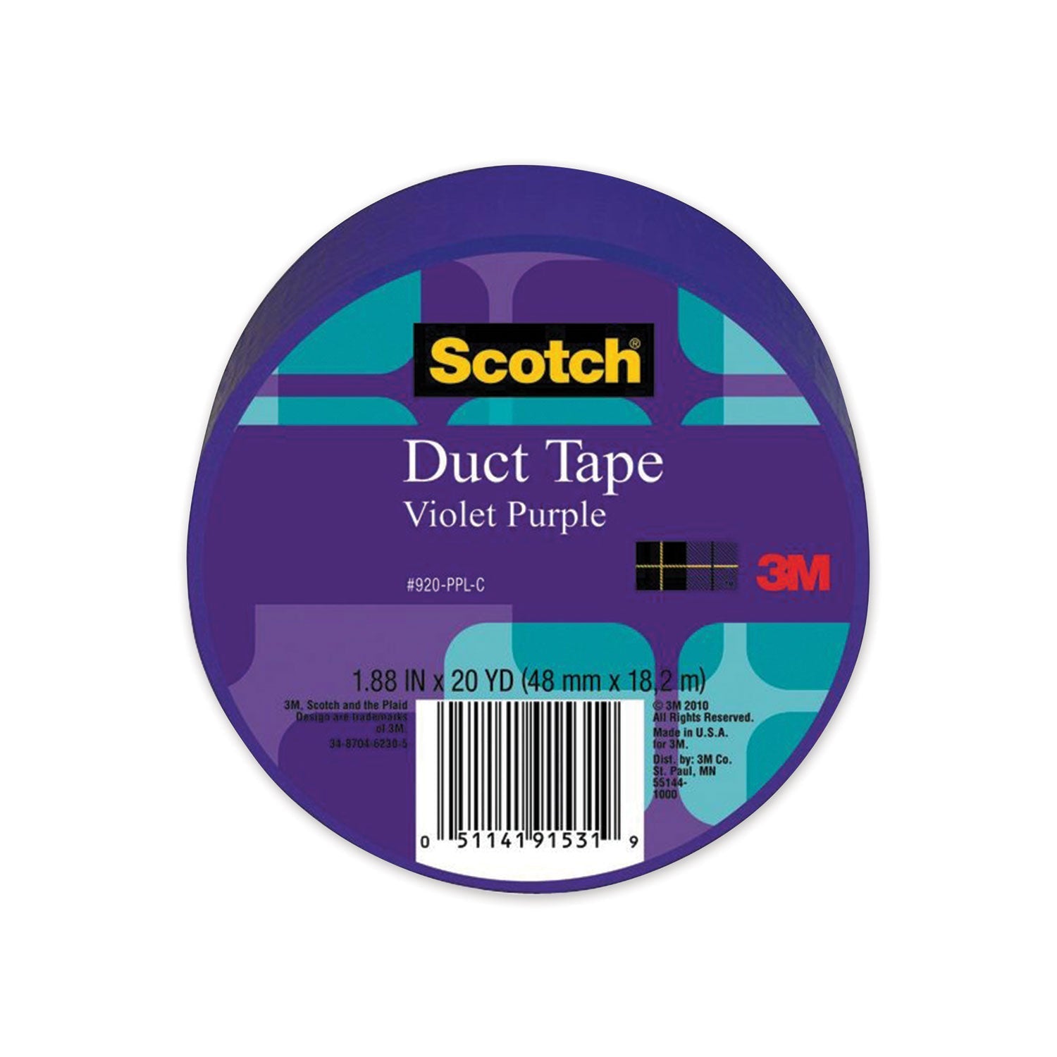 Scotch® Duct Tape, 1.88" X 20 Yds, Violet Purple