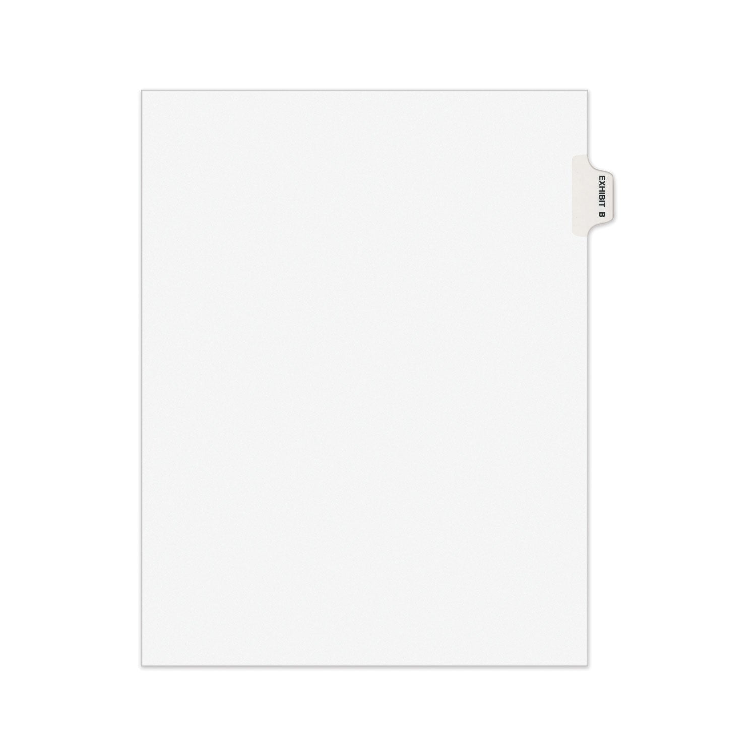 Avery® Avery-Style Preprinted Legal Side Tab Divider, 26-Tab, Exhibit B, 11 x 8.5, White, 25/Pack, (1372)