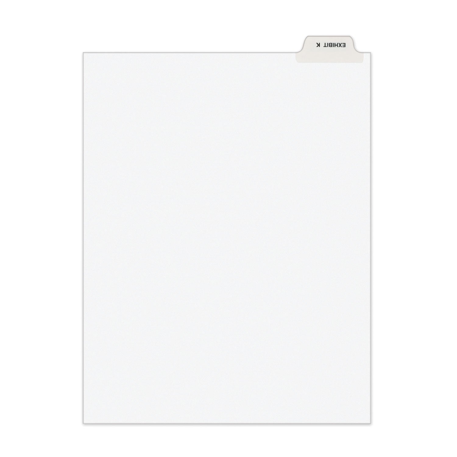 Preprinted Legal Bottom Tab Divider | Exhibit K