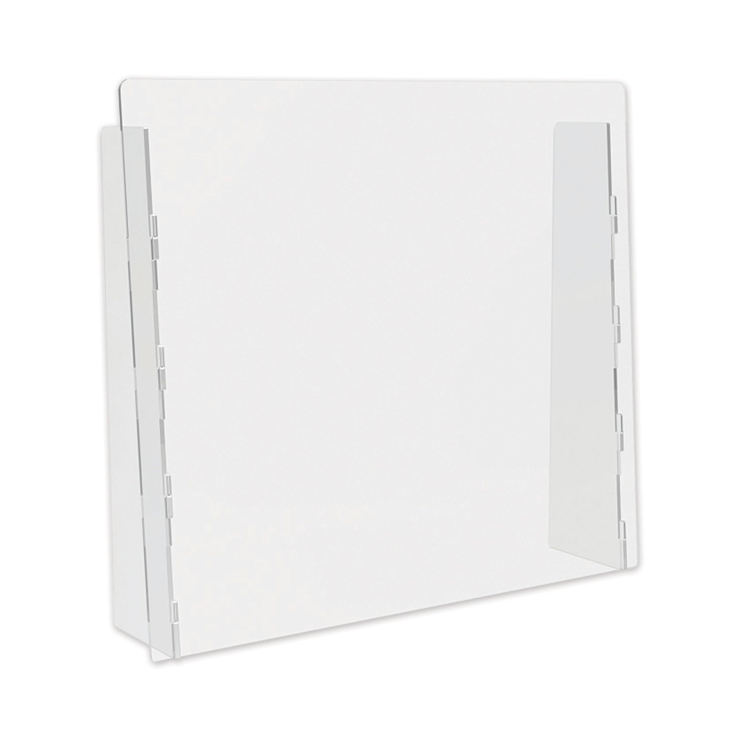 deflecto® Counter Top Barrier With Full Shield, 27" X 6" X 23.75", Polycarbonate, Clear, 2/carton