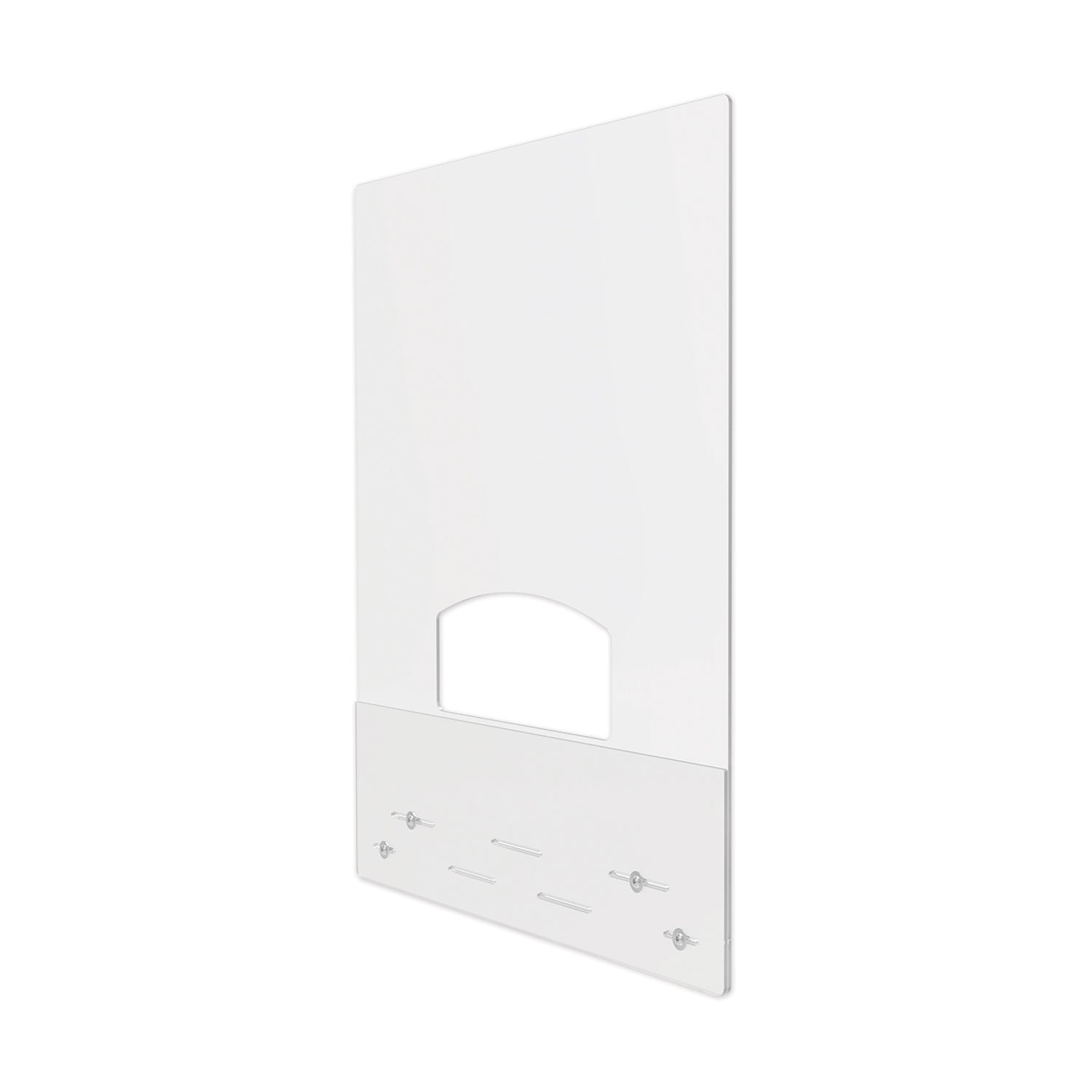 deflecto® Mounting Safety Barrier With Pass Thru, 31.5" X 38", Polycarbonate, Clear, 2/carton
