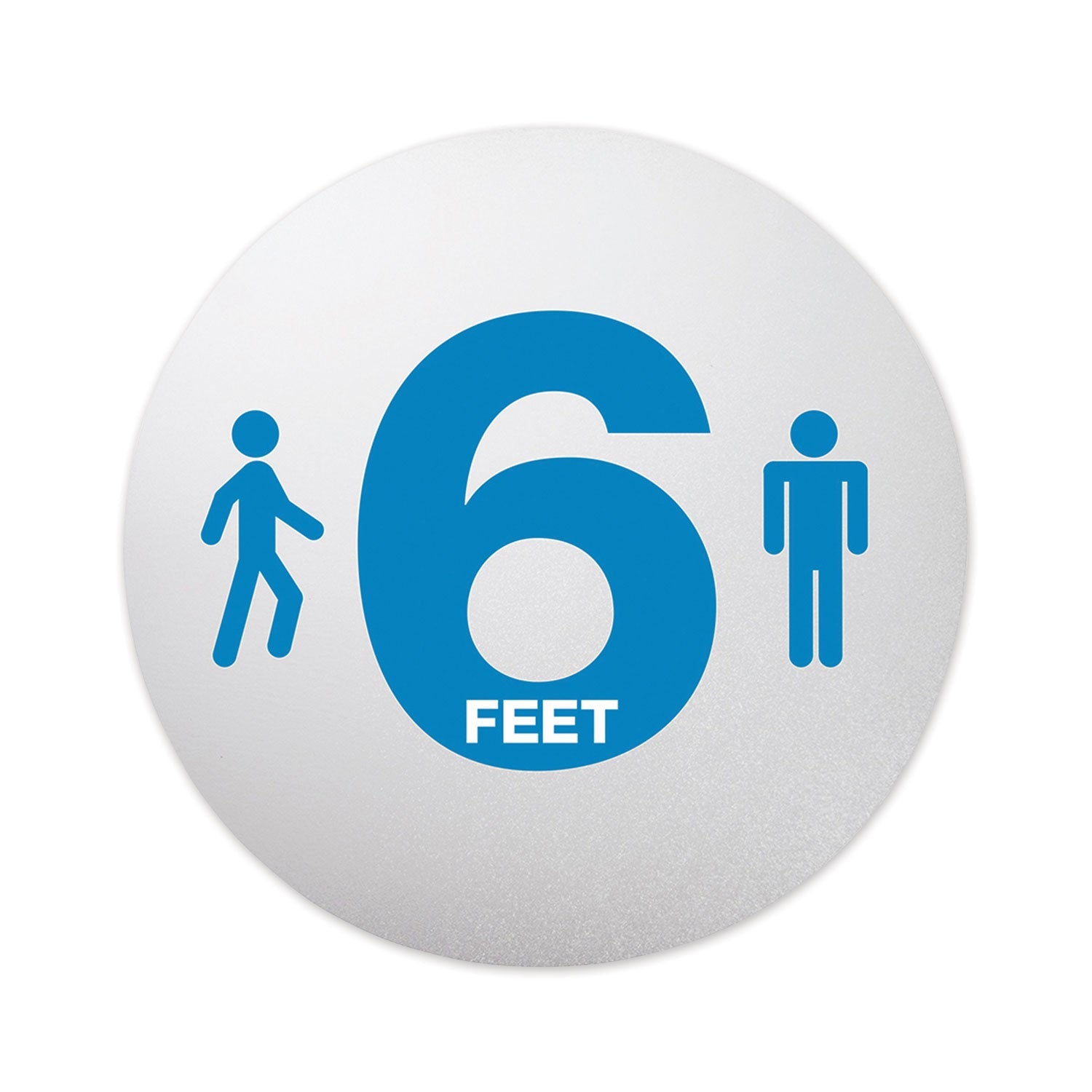 deflecto® Personal Spacing Discs, 6 Feet Apart, 20" Dia, Clear/medium Blue, 50/carton