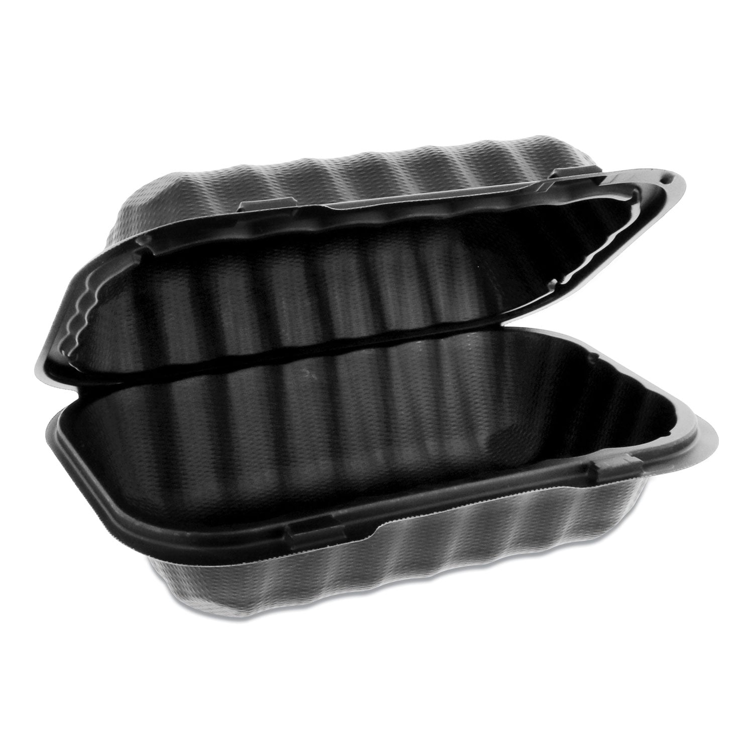 Microwavable MFPP Hinged Lid Container| Black