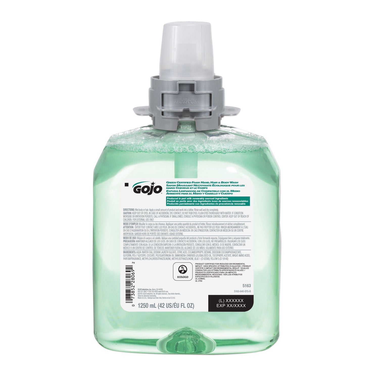 Green Certified Foam Hair and Body Wash Refill