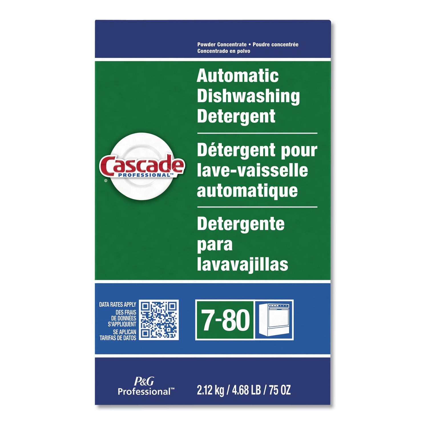 Cascade Professional™ Automatic Dishwasher Detergent Powder, Fresh Scent, 75 oz Box, 7/Carton