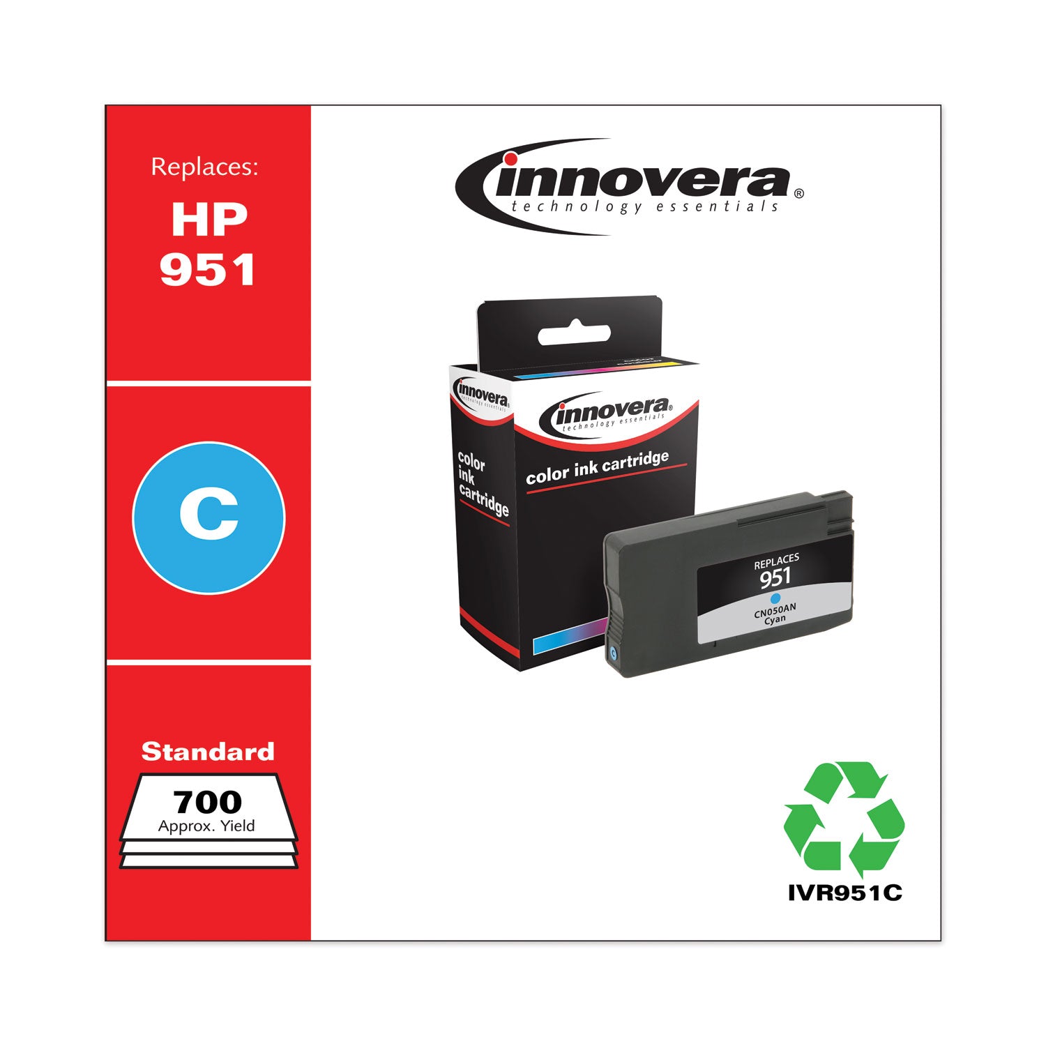 Innovera® Remanufactured Cyan Ink, Replacement for 951 (CN050AN), 700 Page-Yield - Bloom Skins