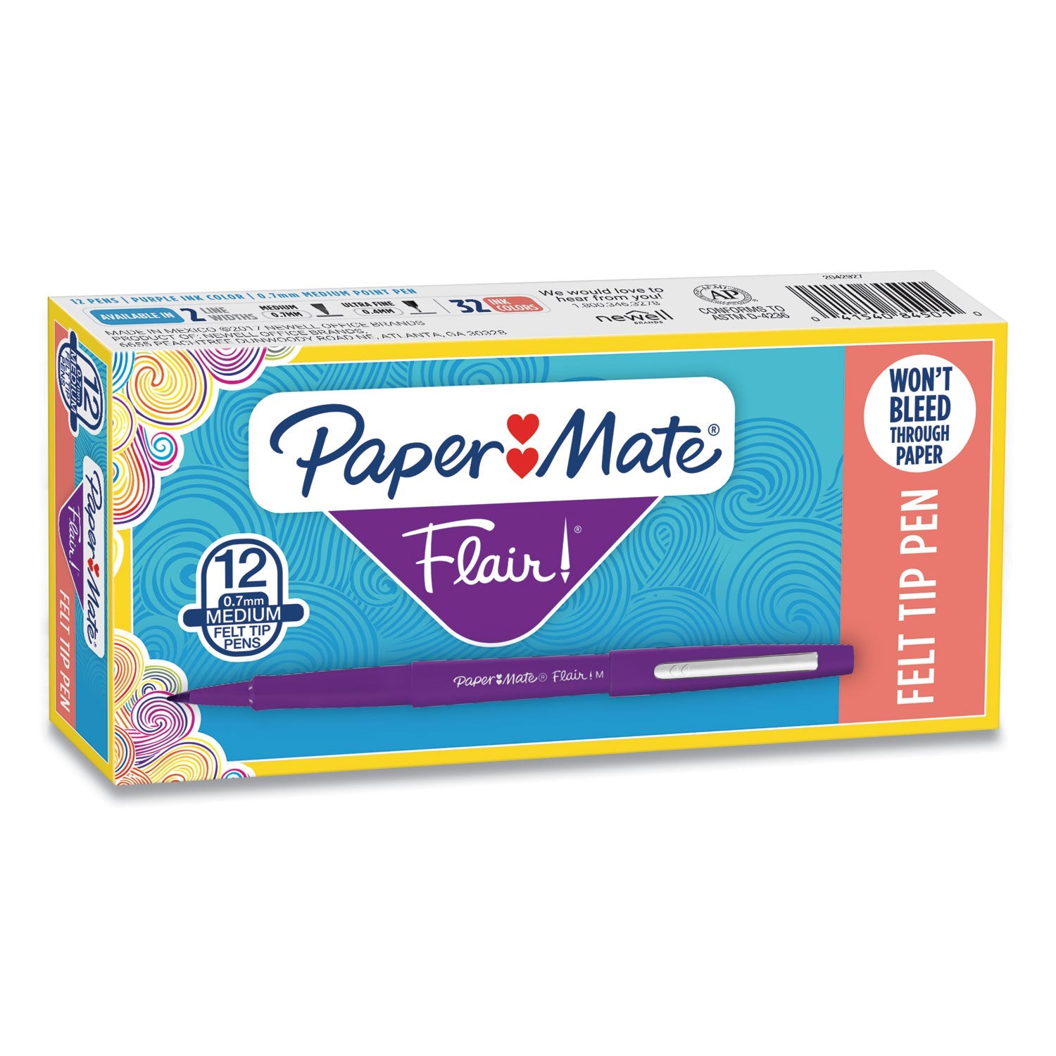 Point Guard Flair Felt Tip Pen | Purple, Dozen