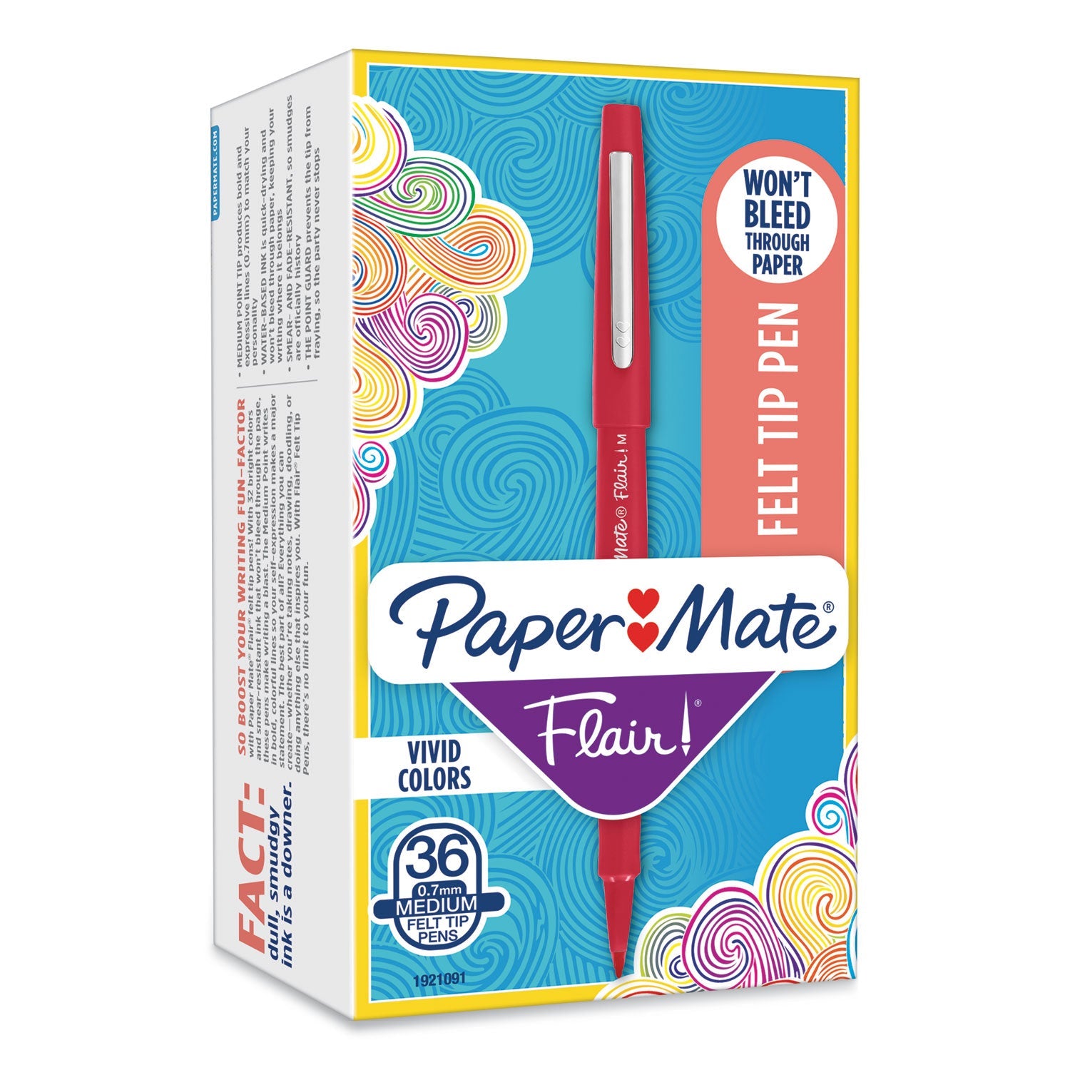 Paper Mate Flair Felt Tip Pen | Bold Red 36-Box
