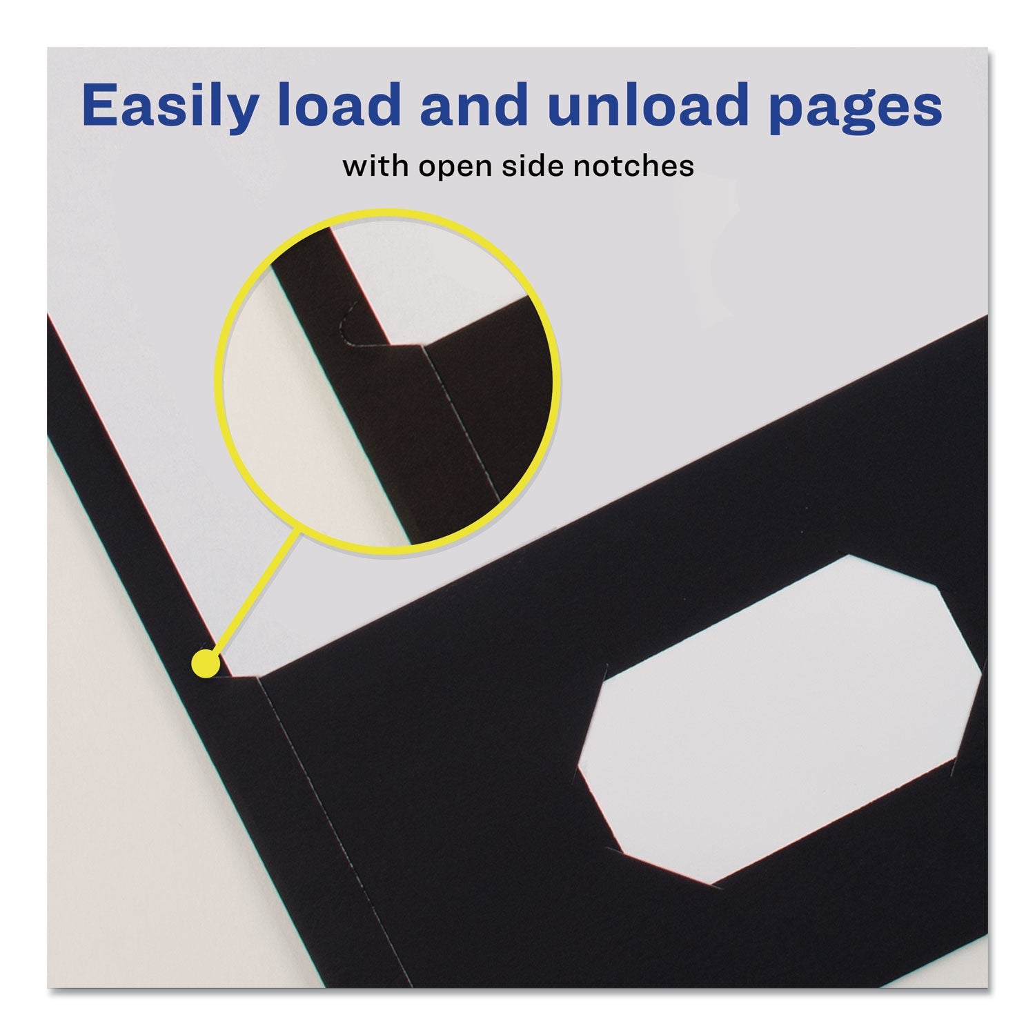 Avery® Two-Pocket Folder, 40-Sheet Capacity, 11 X 8.5, Black, 25/box