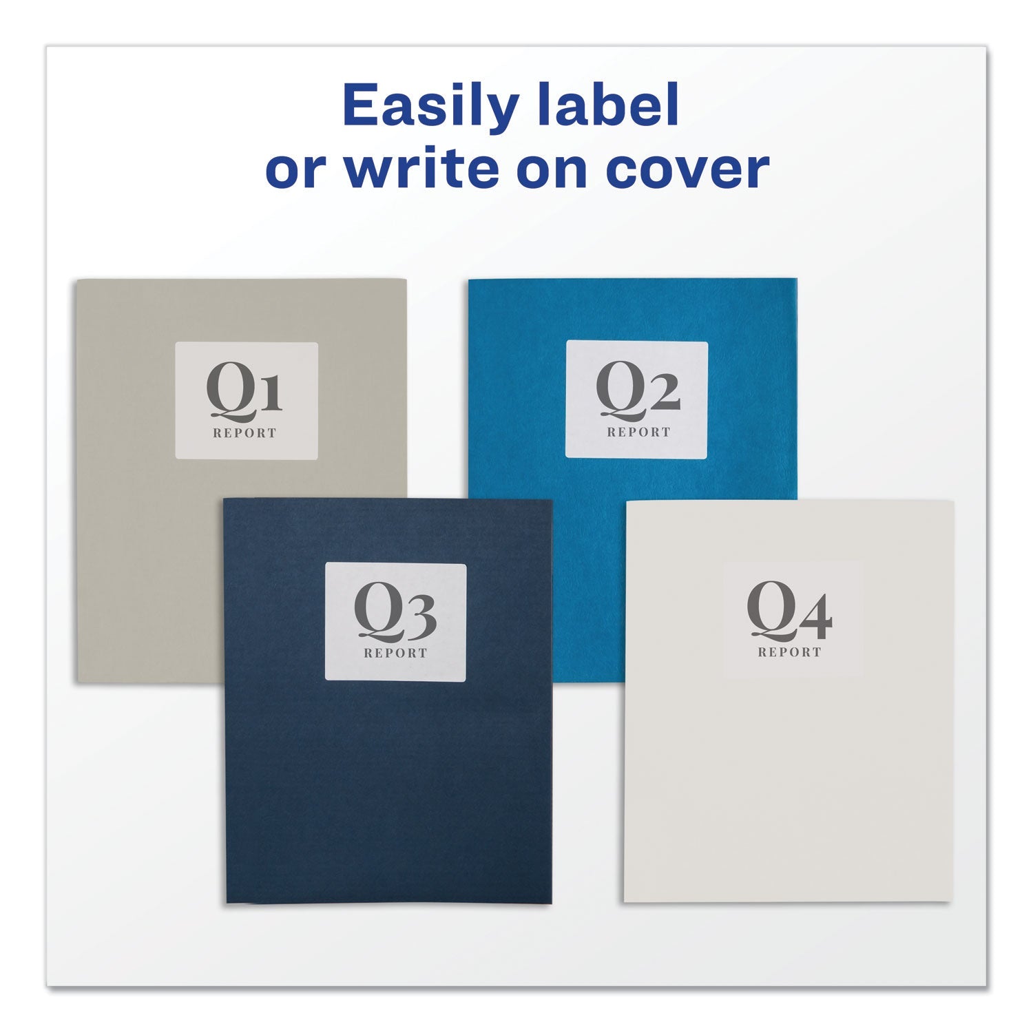 Avery® Two-Pocket Folder, 40-Sheet Capacity, 11 X 8.5, White, 25/box