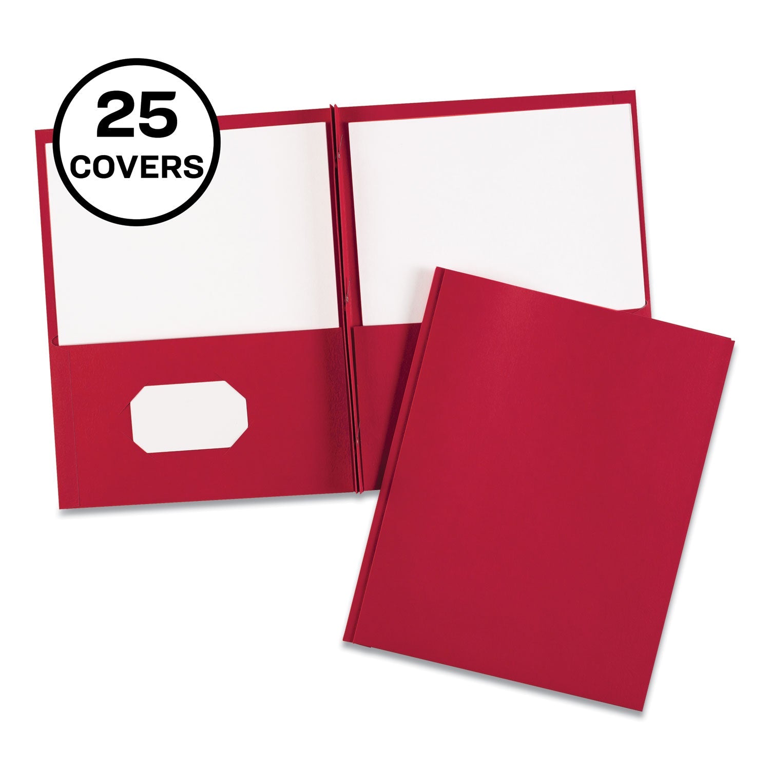 Two-Pocket Folder with Prongs | Red, 25/box