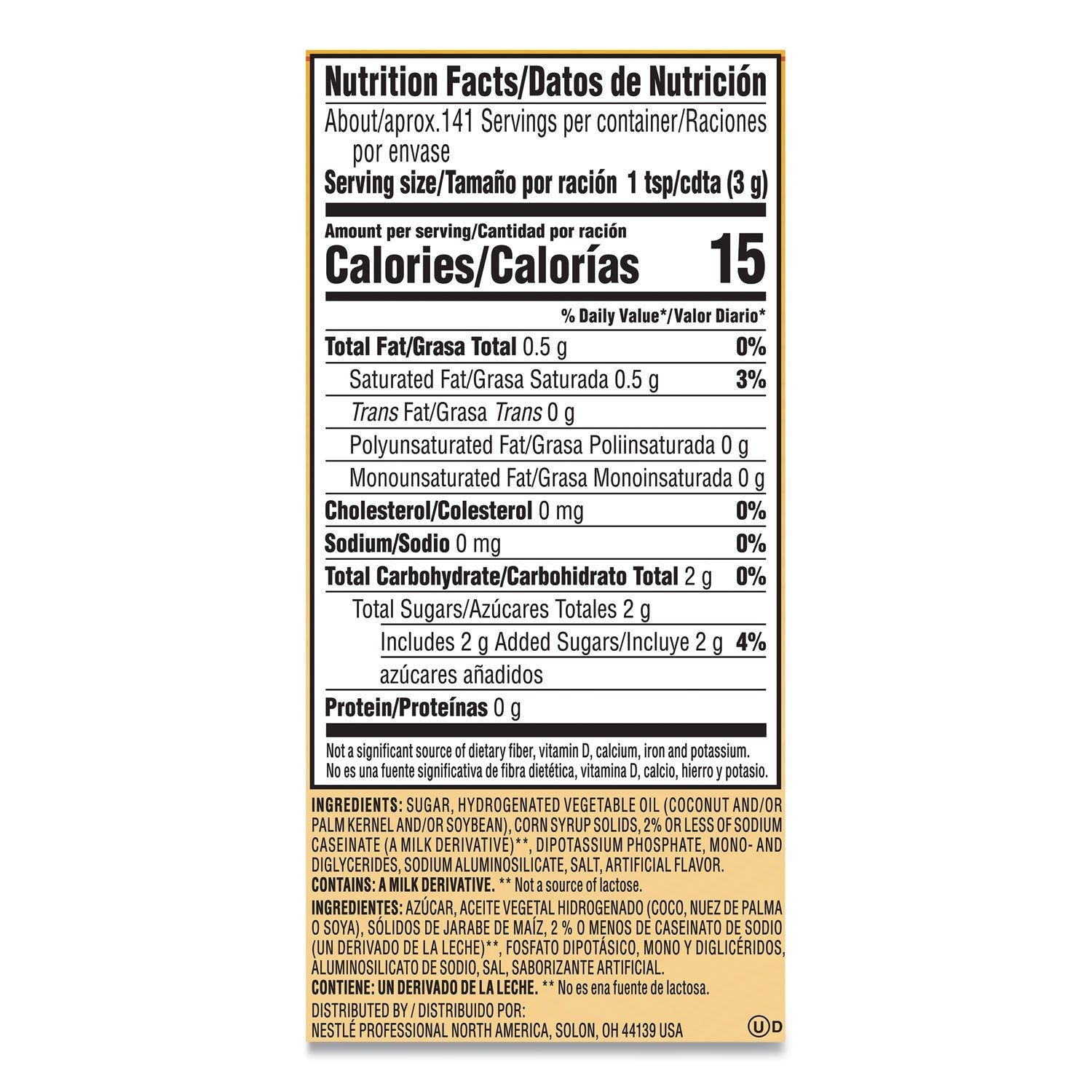 Coffee mate® Hazelnut Creamer Powder, 15 oz Canister