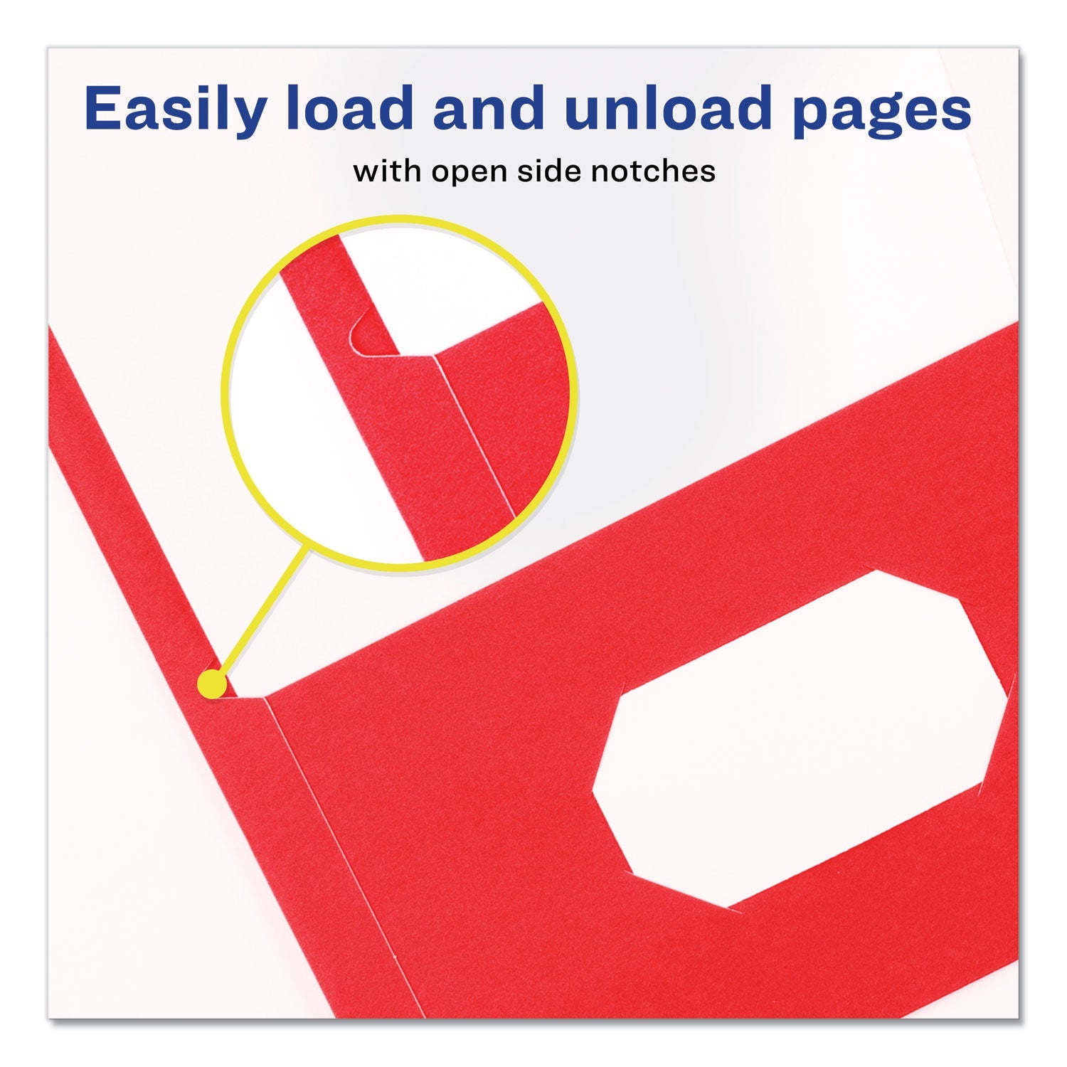 Avery® Two-Pocket Folder, 40-Sheet Capacity, 11 X 8.5, Red, 25/box