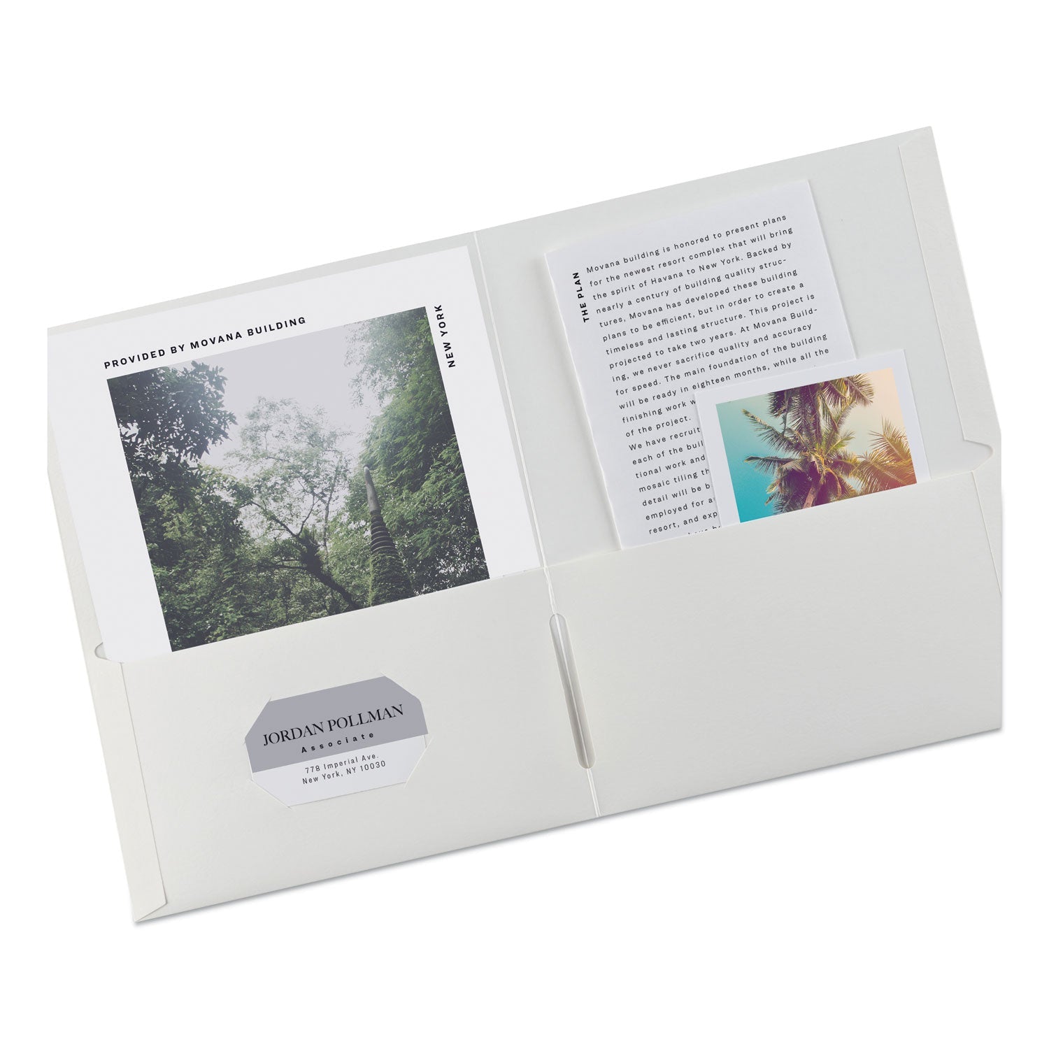 Avery® Two-Pocket Folder, 40-Sheet Capacity, 11 X 8.5, White, 25/box