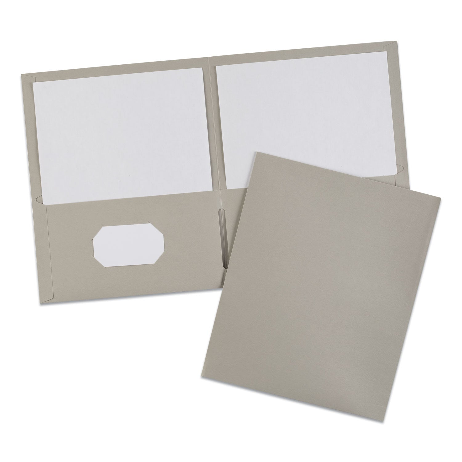 Avery® Two-Pocket Folder, 40-Sheet Capacity, 11 X 8.5, Gray, 25/box