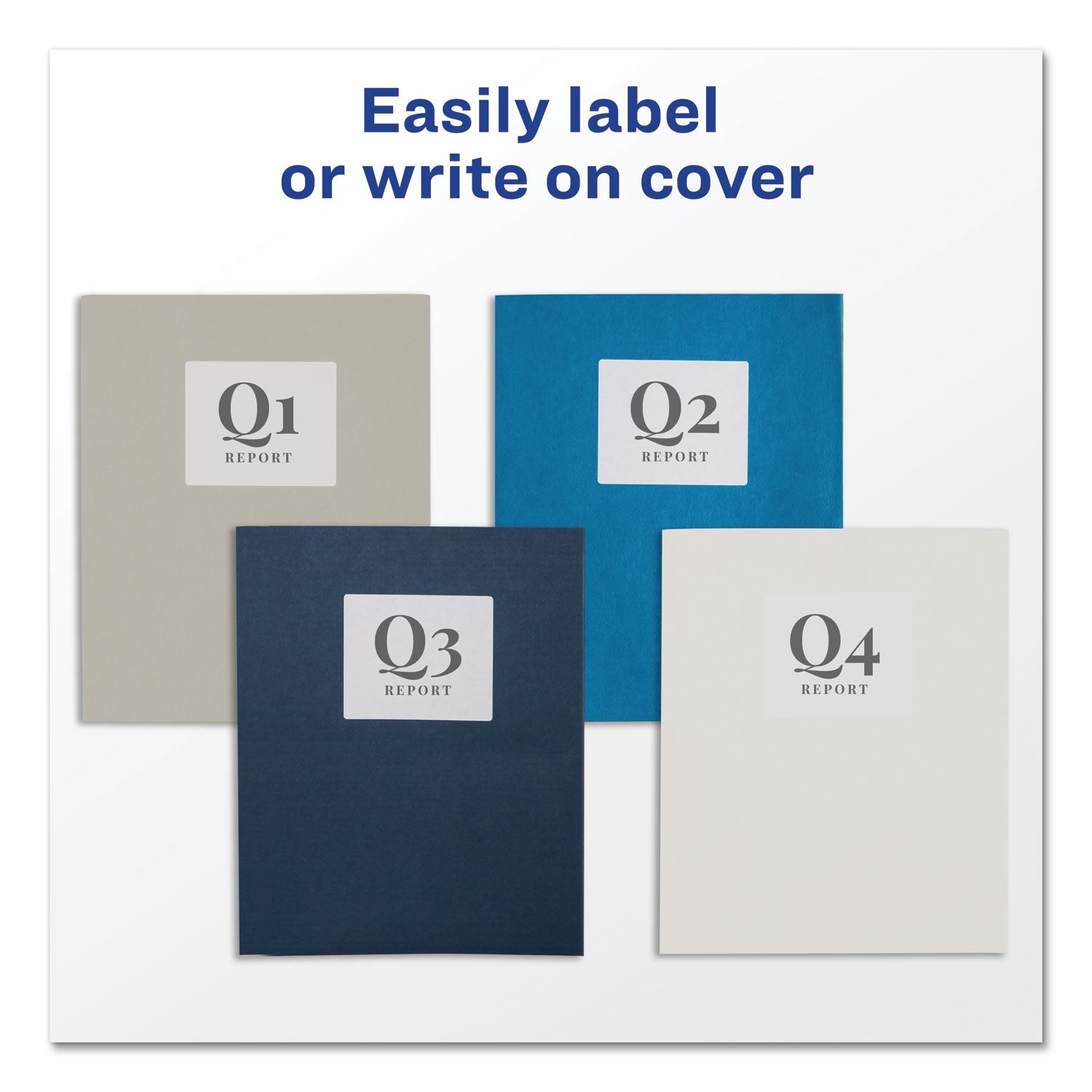 Avery® Two-Pocket Folder, 40-Sheet Capacity, 11 X 8.5, Gray, 25/box