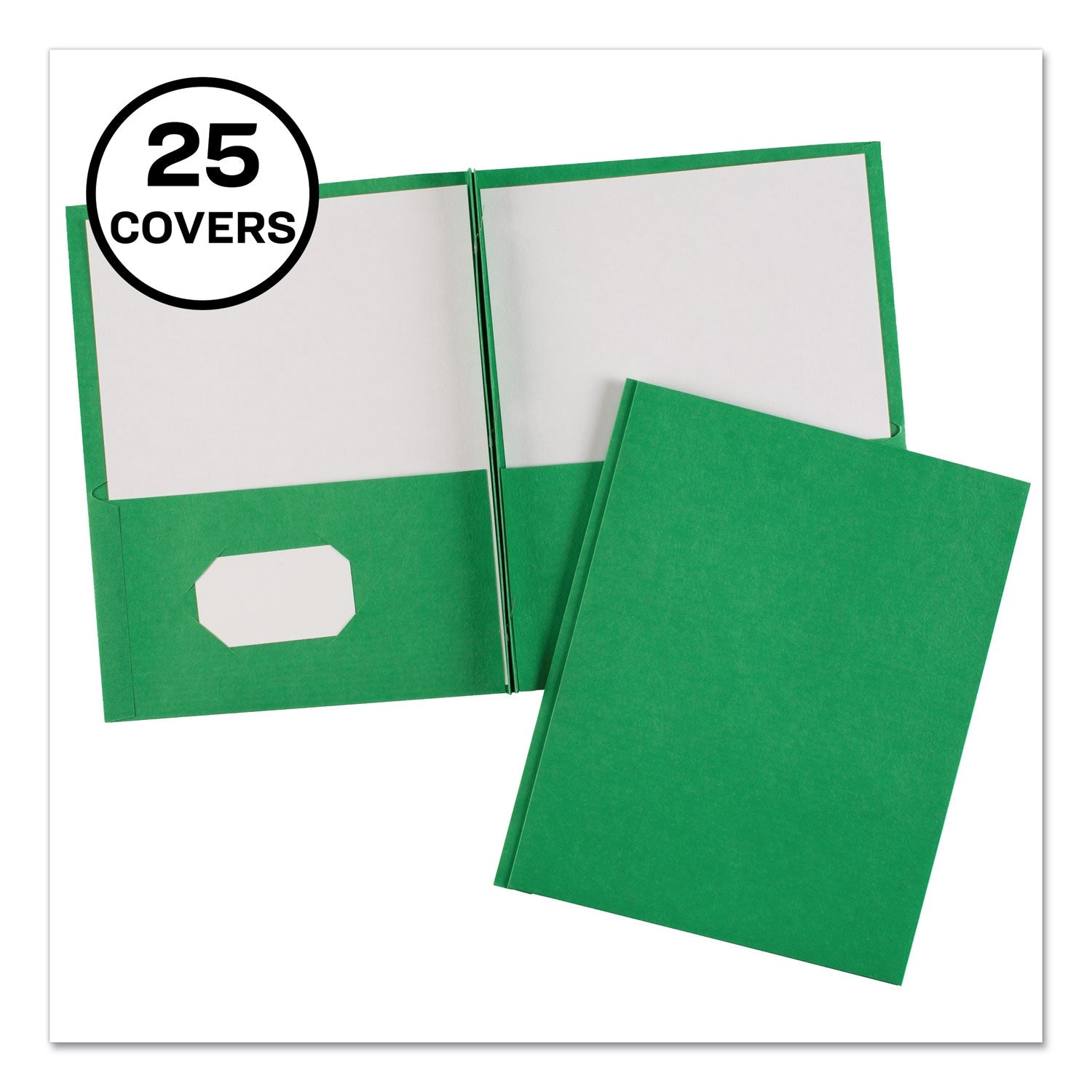 Two-Pocket Folder with Prongs | Green, 25/box