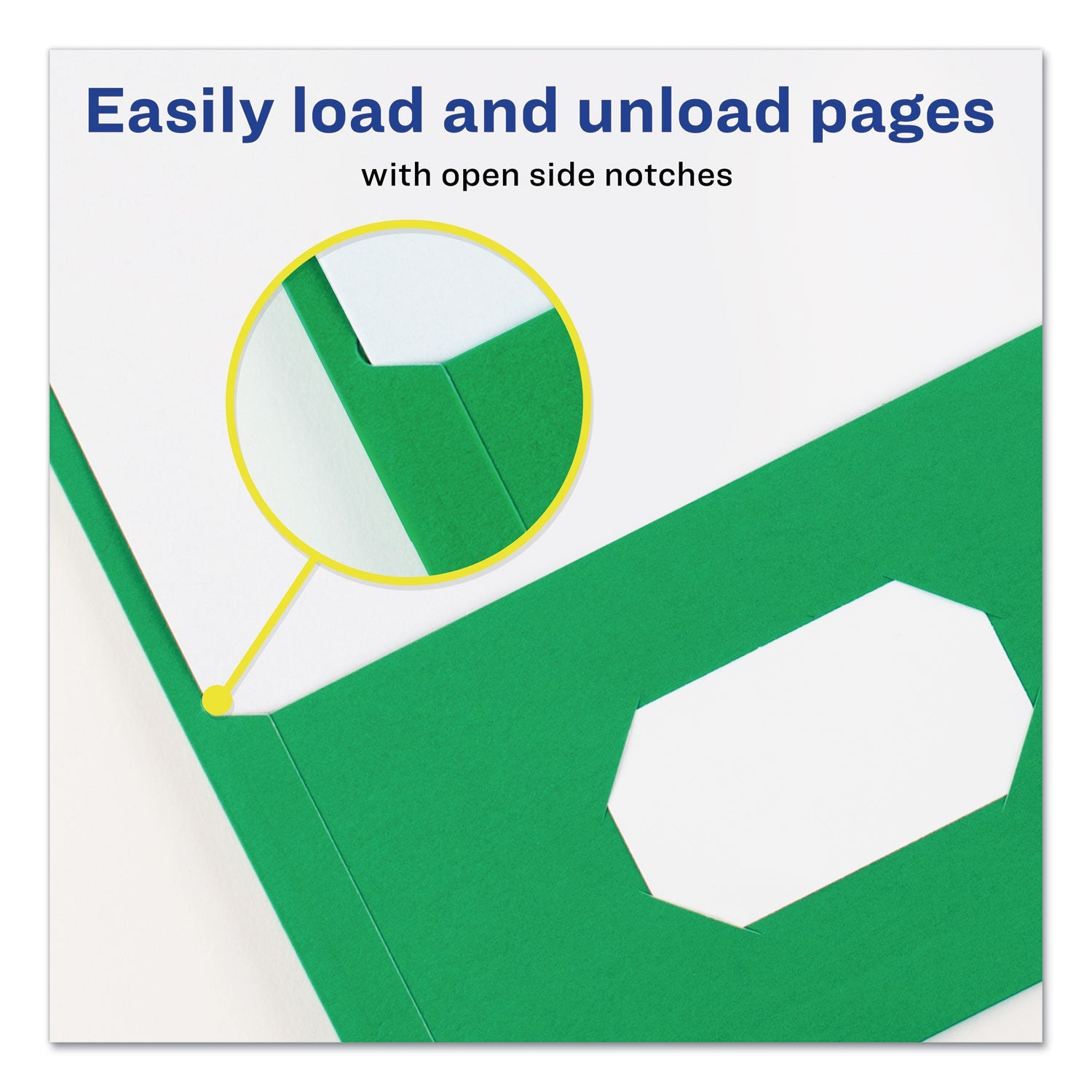 Avery® Two-Pocket Folder, 40-Sheet Capacity, 11 X 8.5, Green, 25/box