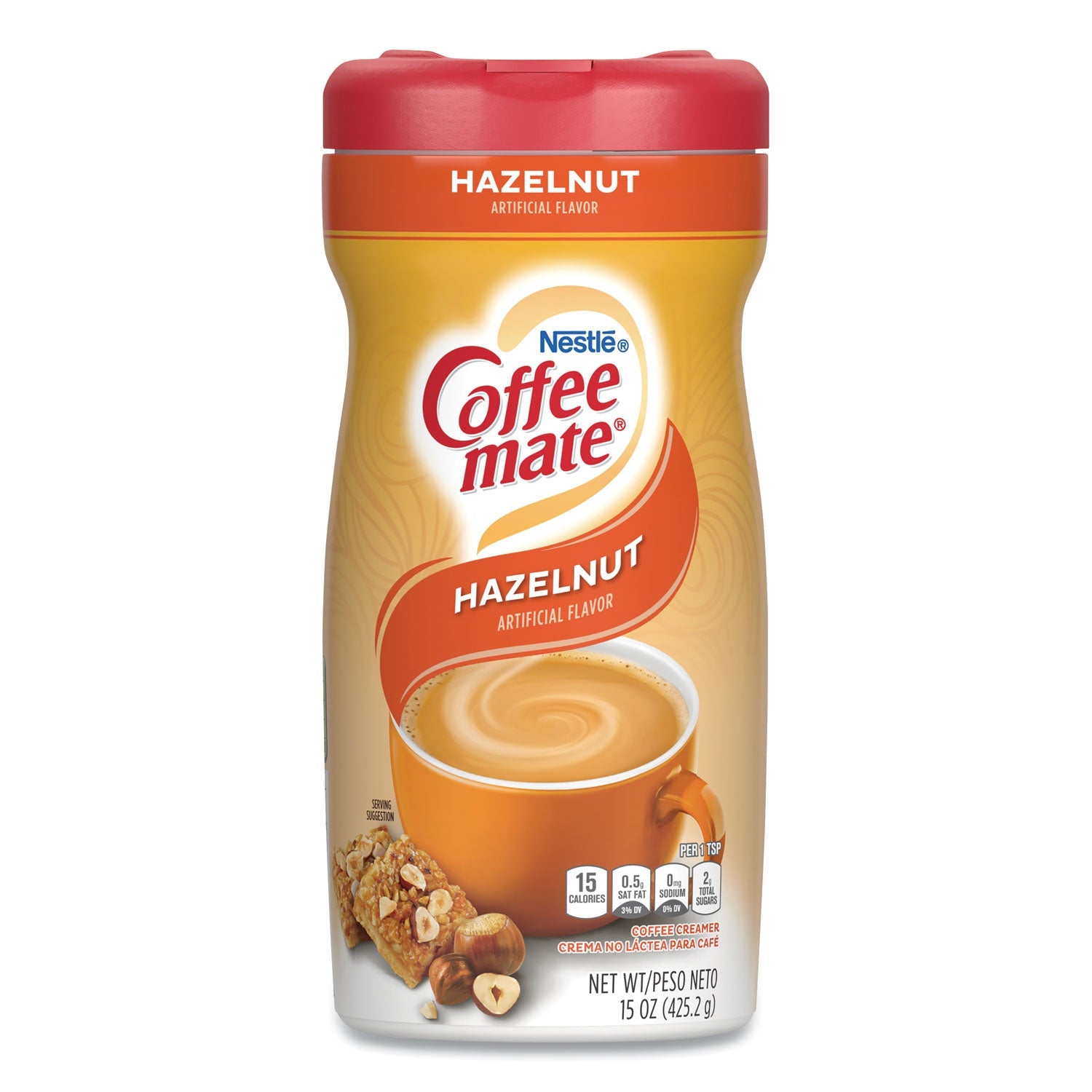 Coffee mate® Hazelnut Creamer Powder, 15 oz Canister