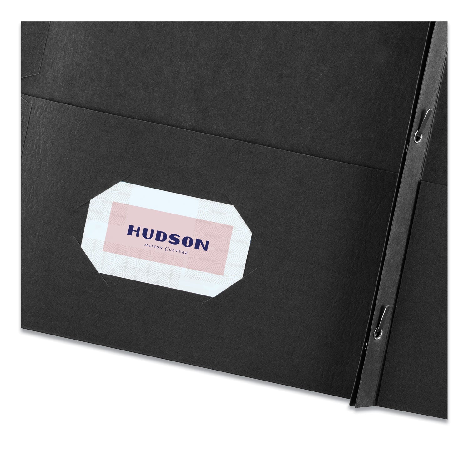 Avery® Two-Pocket Folder, Prong Fastener, 0.5" Capacity, 11 X 8.5, Black, 25/box