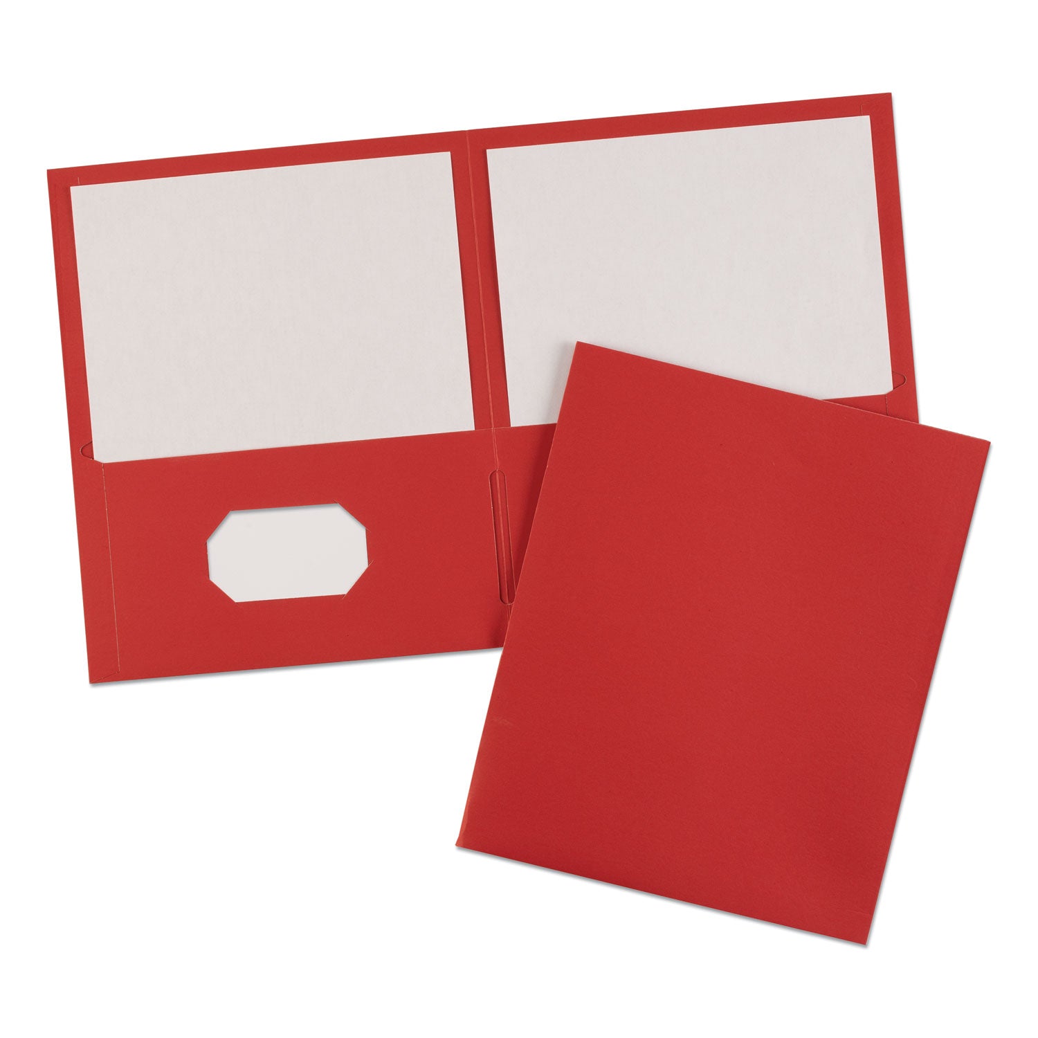 Avery® Two-Pocket Folder, 40-Sheet Capacity, 11 X 8.5, Red, 25/box