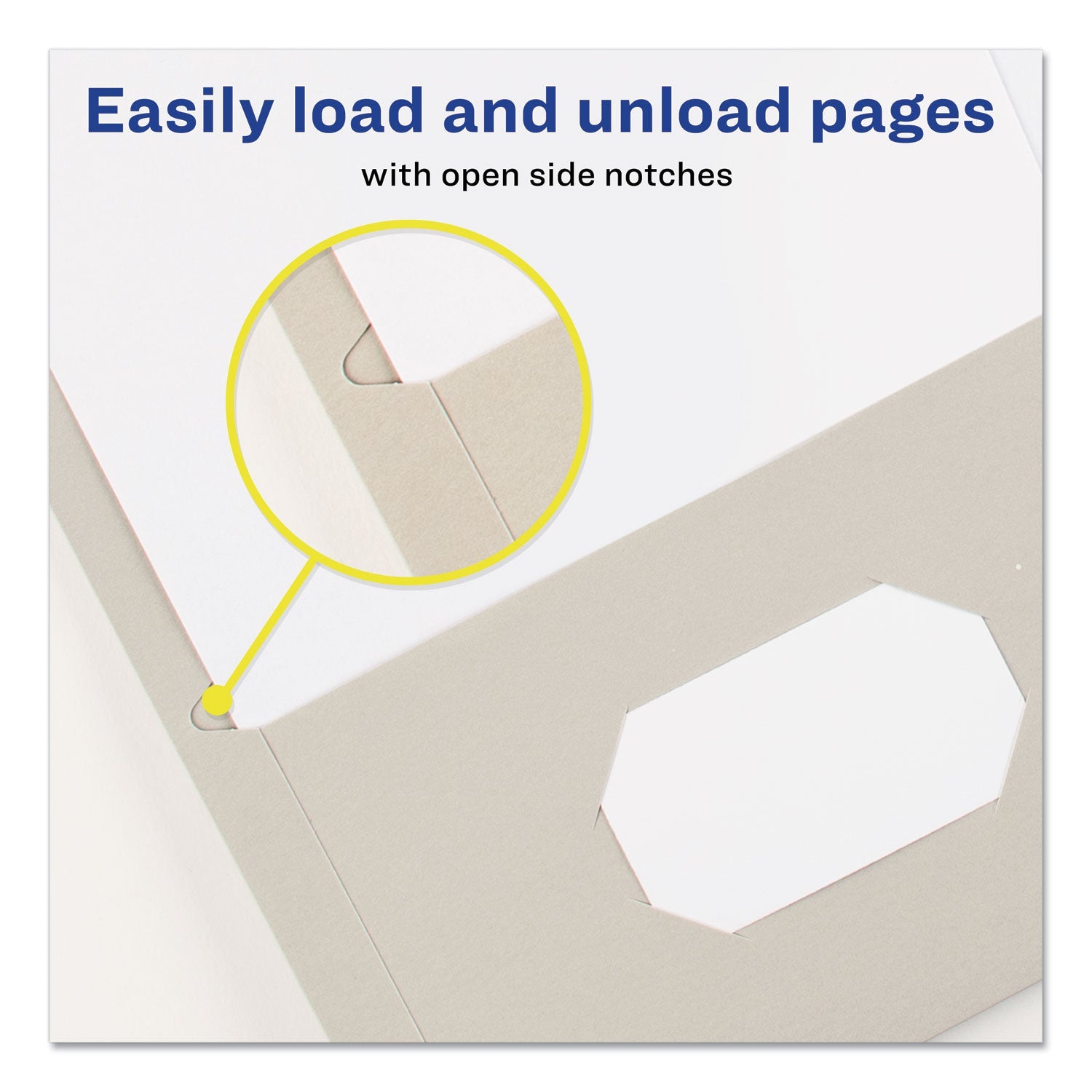 Avery® Two-Pocket Folder, 40-Sheet Capacity, 11 X 8.5, Gray, 25/box