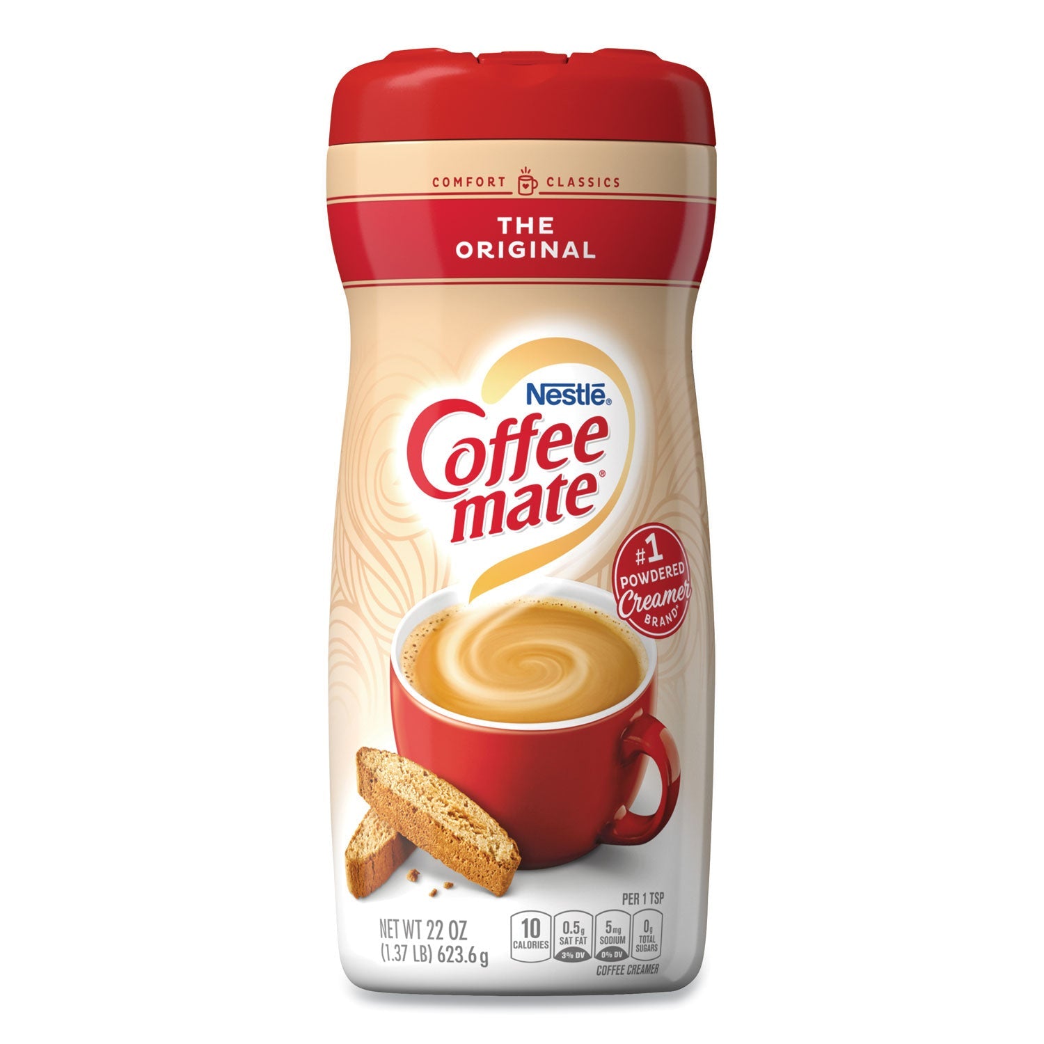 Coffee mate® Non-Dairy Powdered Creamer, Original, 22 Oz Canister, 12/carton