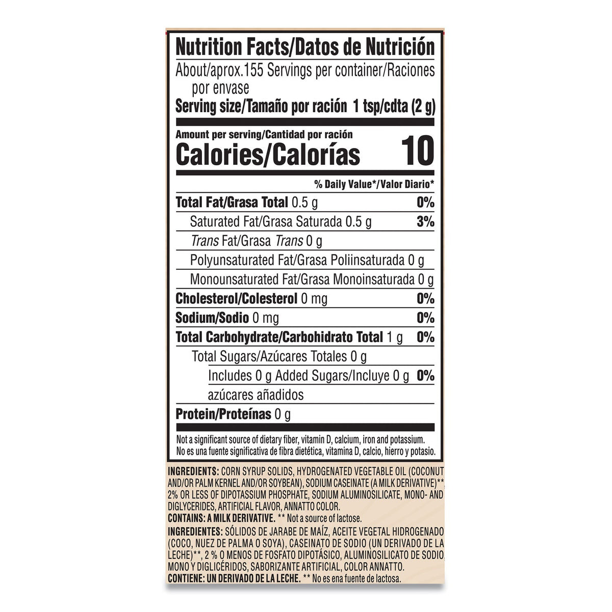 Coffee mate® Non-Dairy Powdered Creamer, Original, 11 Oz Canister, 12/carton