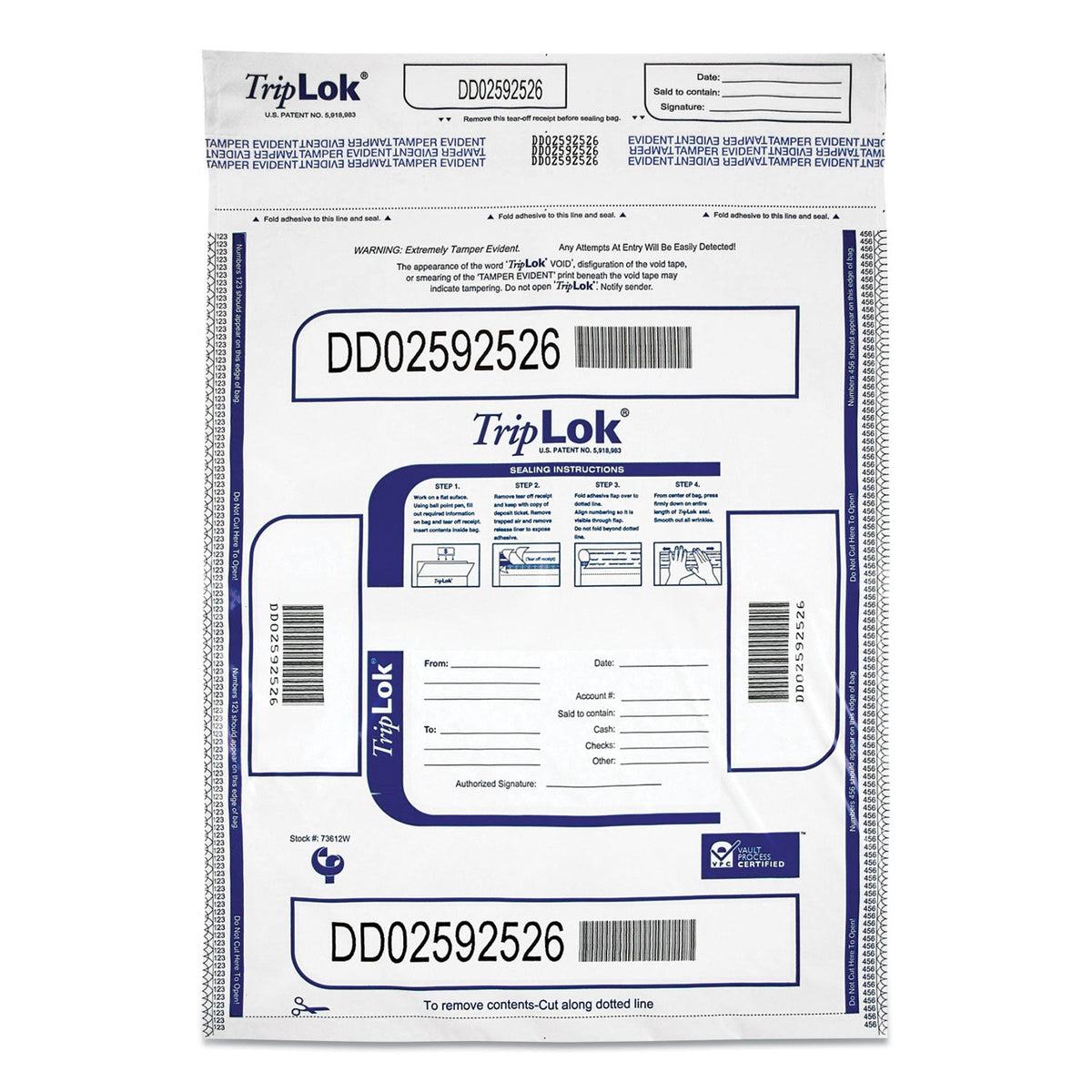 TripLOK Deposit Bag | 12x16 Tamper-Evident