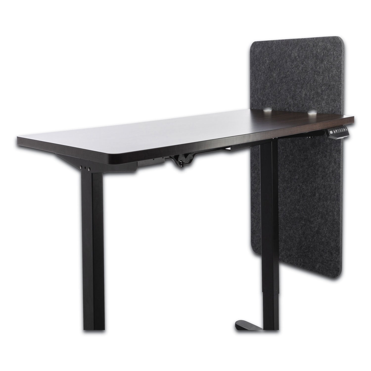 Lumeah Desk Modesty Adjustable Height Desk Screen Cubicle Divider And Privacy Partition, 23.5 X 1 X 36, Polyester, Ash