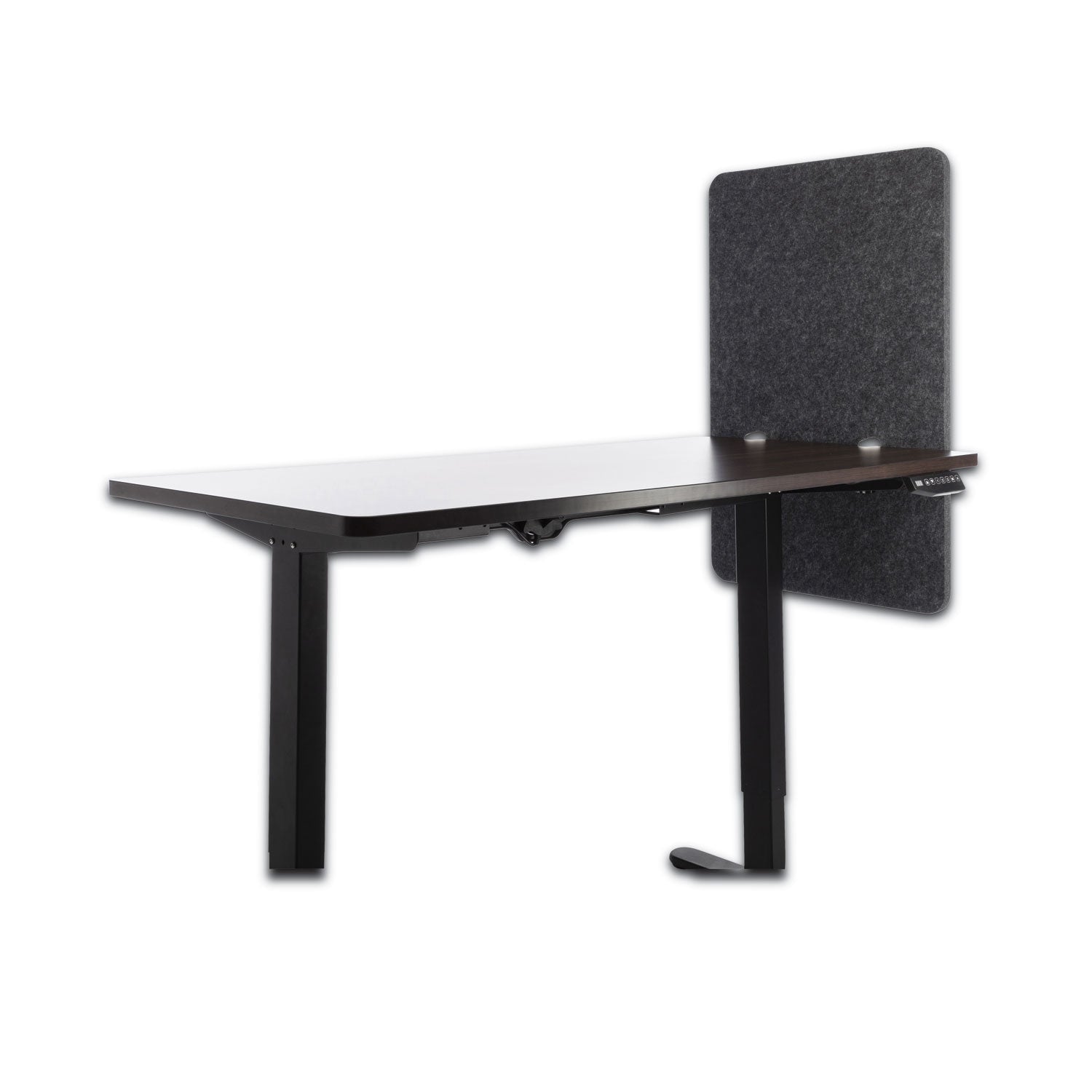 Lumeah Desk Modesty Adjustable Height Desk Screen Cubicle Divider And Privacy Partition, 23.5 X 1 X 36, Polyester, Ash