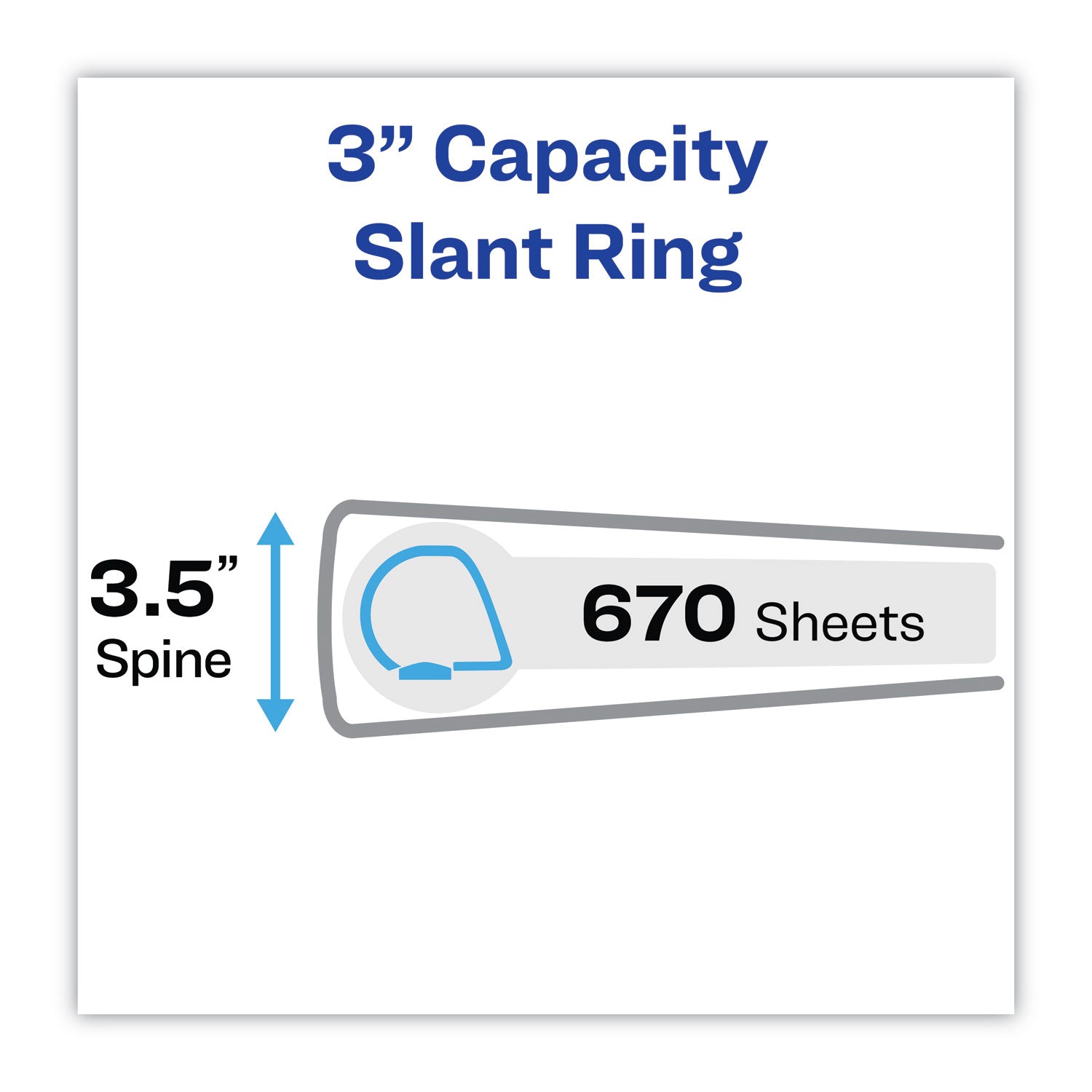 Avery® Heavy-Duty Non Stick View Binder With Durahinge And Slant Rings, 3 Rings, 3" Capacity, 11 X 8.5, White, 2/pack - Bloom Skins
