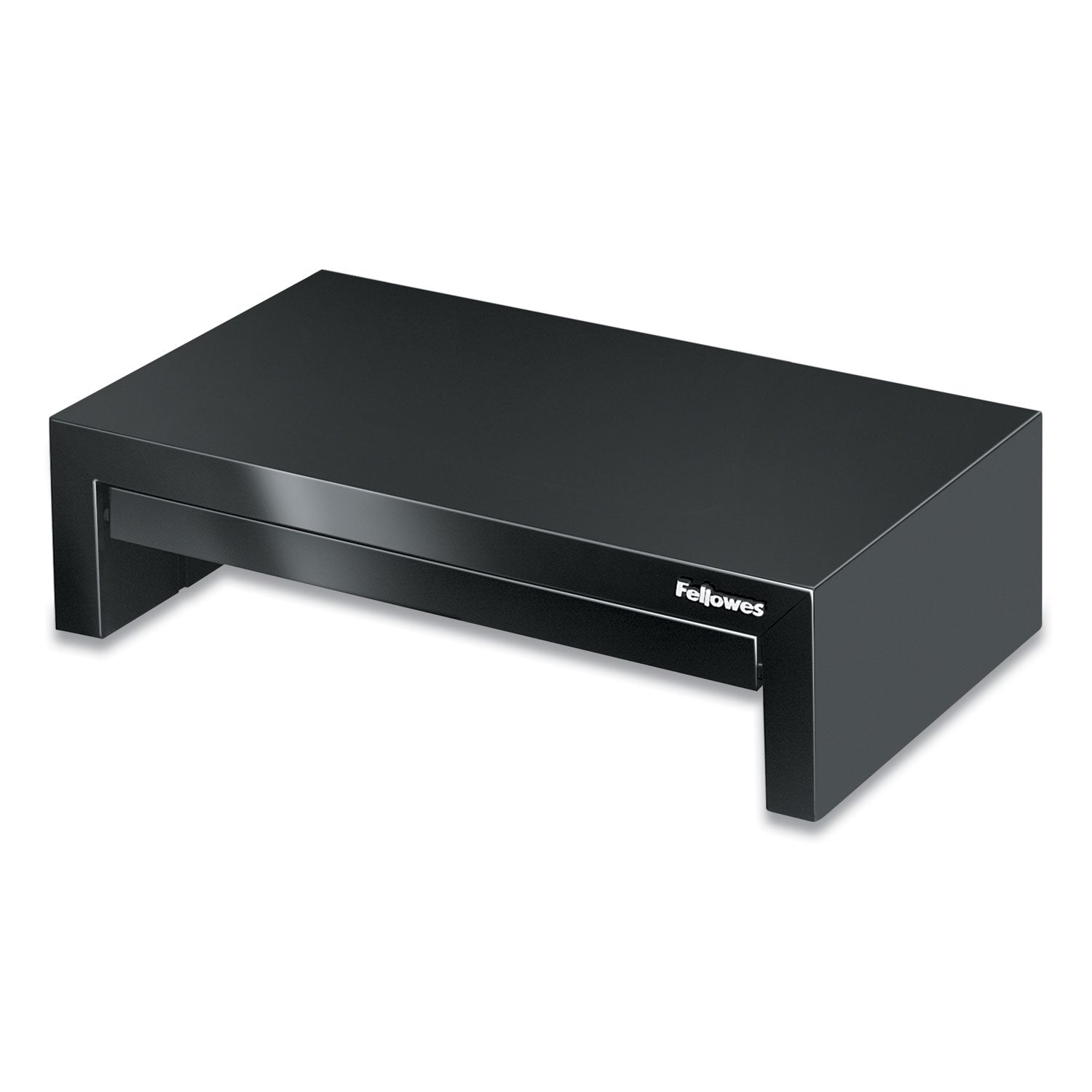 Fellowes® Designer Suites Monitor Riser, For 21" Monitors, 16" X 9.38" X 4.38" To 6", Black Pearl, Supports 40 Lbs